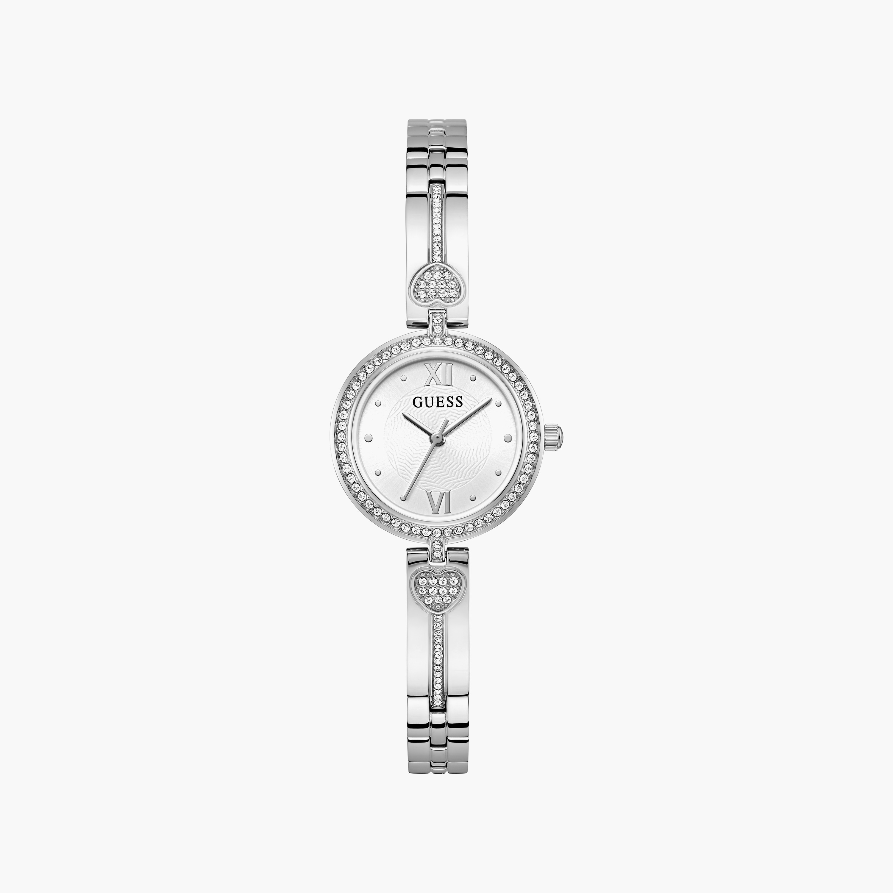 ساعة نسائية أنالوج من الستانلس ستيل مقاس 27 ملم باللون الفضي من جيس | GW0655L1-women-watchesandjewellery-watches-image-1