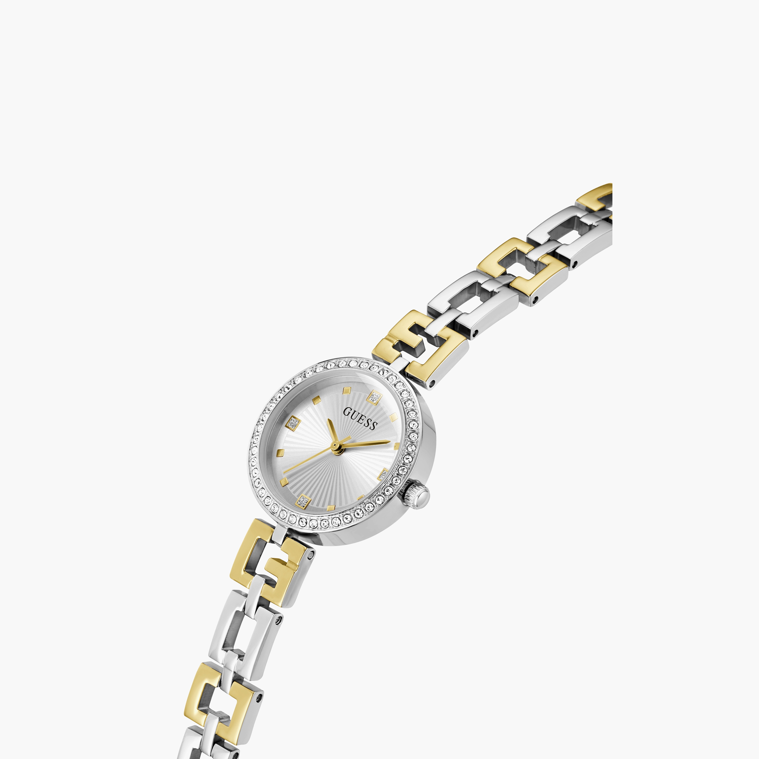 ساعة نسائية أنالوج من الستانلس ستيل باللونين الذهبي والفضي مقاس 26 مم من جيس | GW0656L1-women-watchesandjewellery-watches-image-2