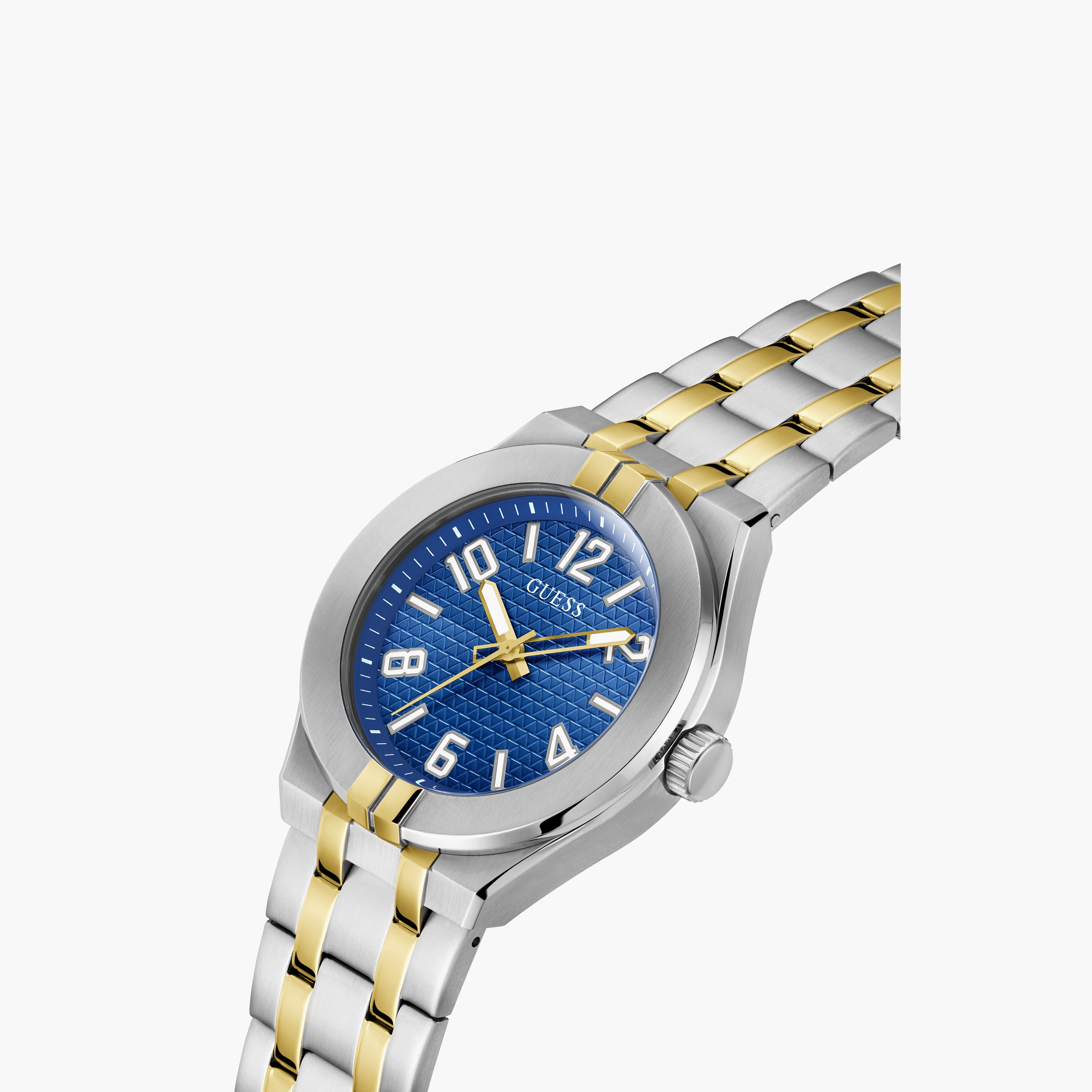 Guess Men's 44 MM Gold & Silver Analog Stainless Steel Watch | GW0661G1-men-watchesandjewellery-watches-image-2
