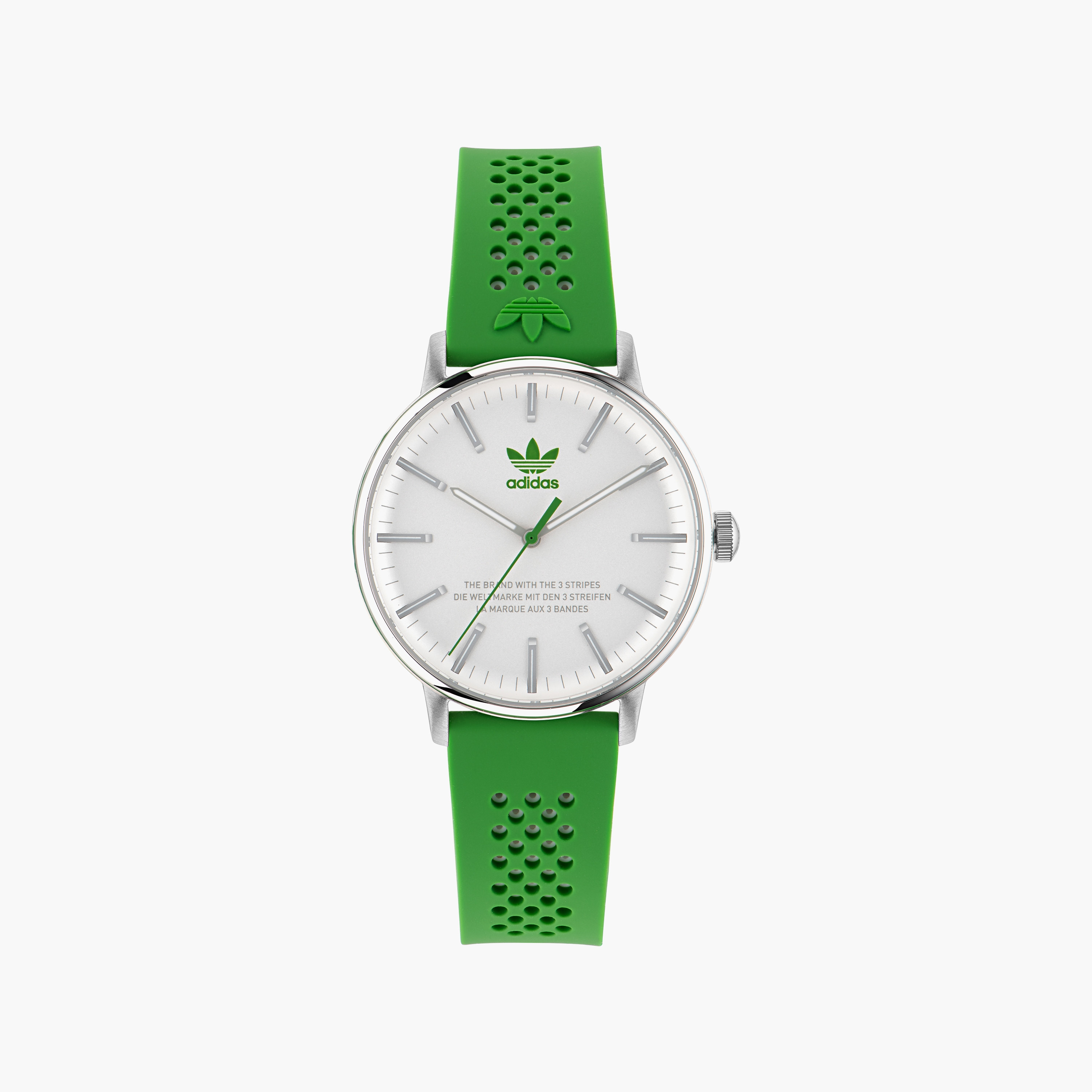 ساعة سيليكون أنالوج مقاس 38 مم باللون الأخضر من أديداس | AOSY23023-men-watchesandjewellery-watches-image-1