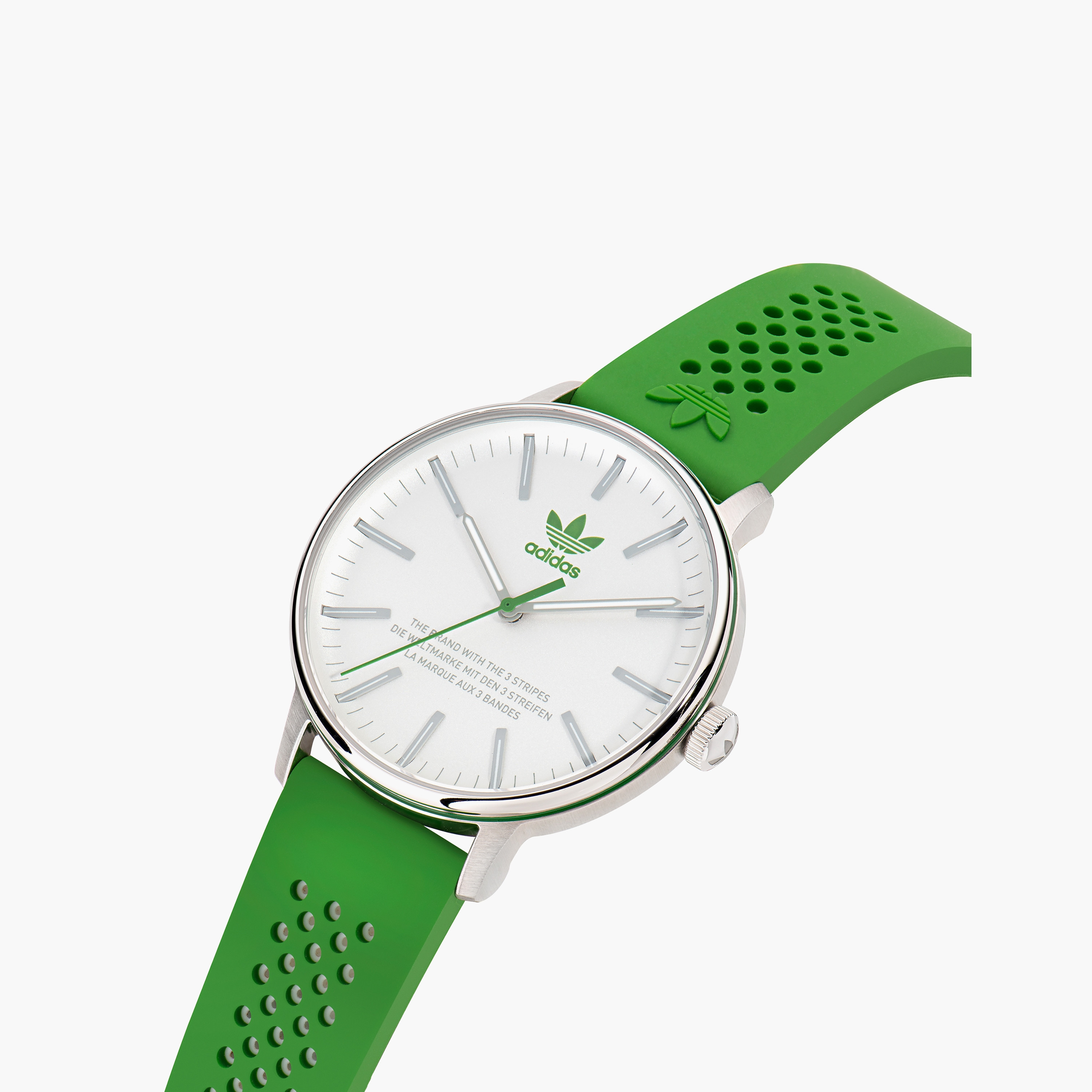 ساعة سيليكون أنالوج مقاس 38 مم باللون الأخضر من أديداس | AOSY23023-men-watchesandjewellery-watches-image-2