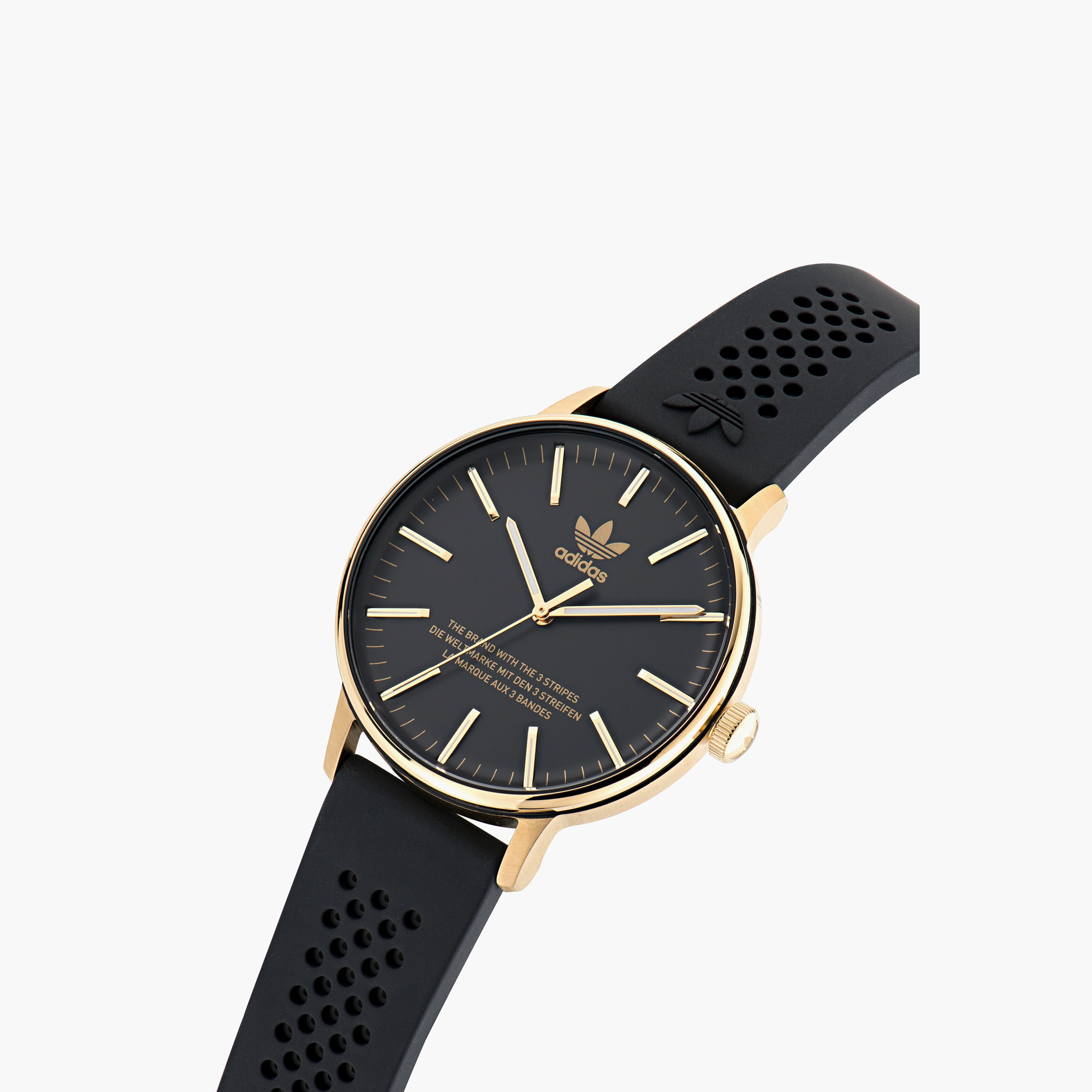 ساعة سيليكون أنالوج مقاس 38 مم باللون الأسود من أديداس | AOSY23524-men-watchesandjewellery-watches-image-2