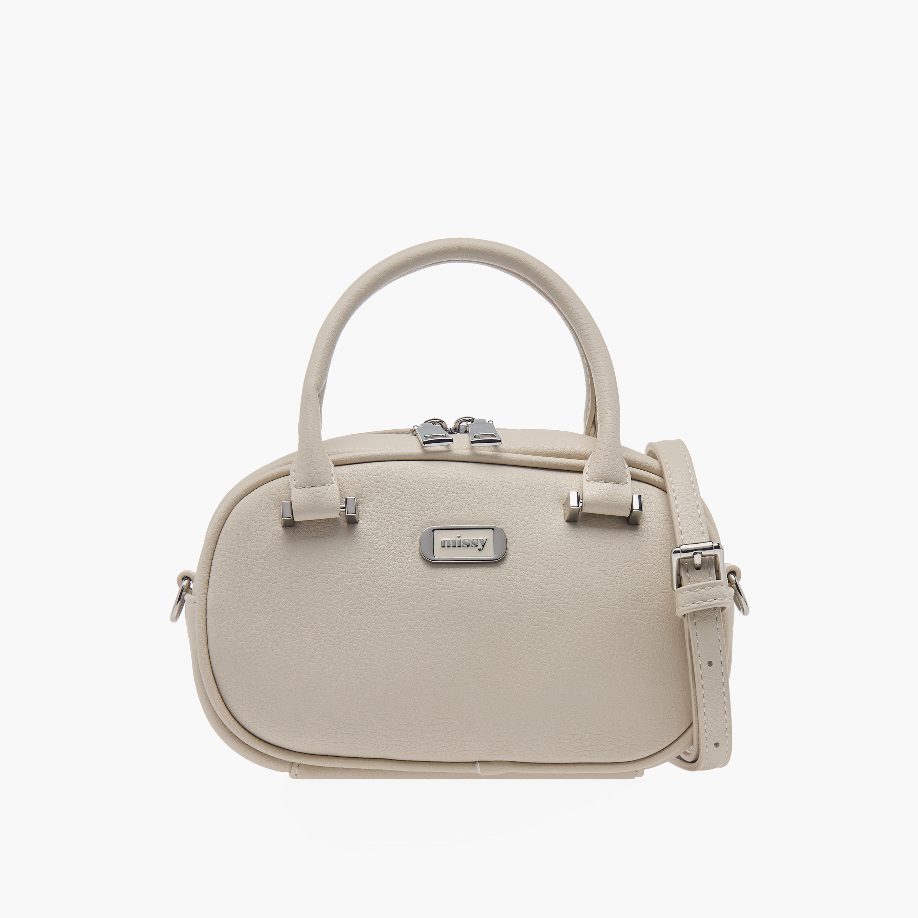 شنطة توتي بارزة الملمس بحزام قابل للتعديل وسحاب إغلاق من ميسي-women-bagsandwallets-handbags-image-1