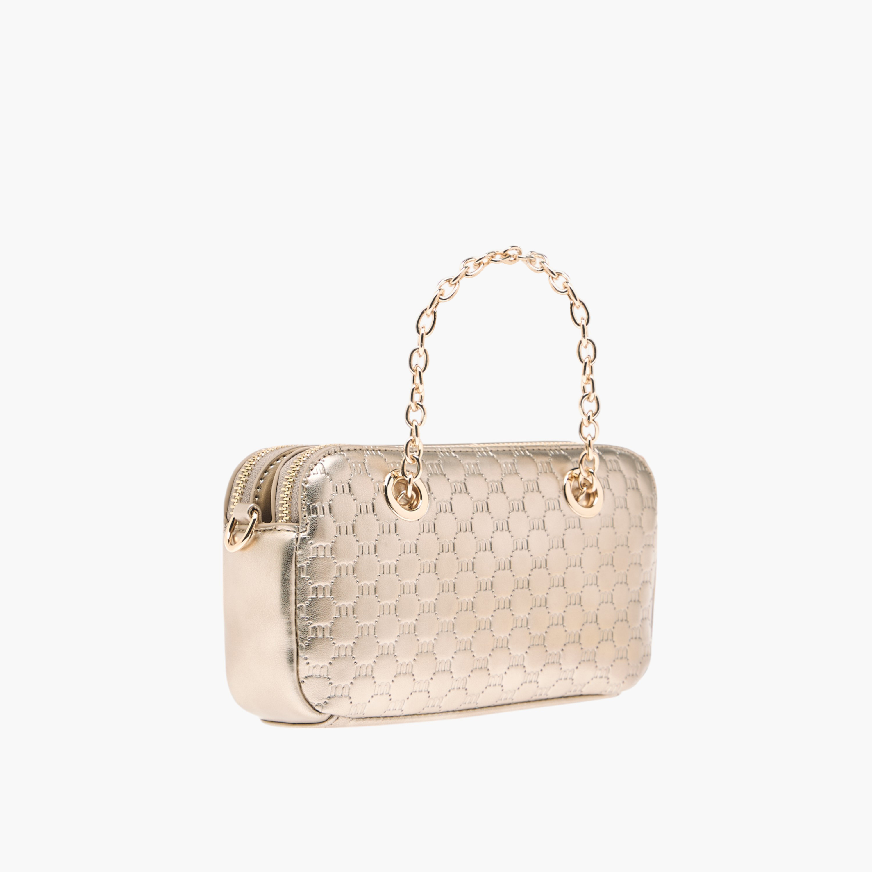 شنطة كروس بودي بحزام قابل للفصل وسحاب إغلاق ونقوش شعار من ميسي-women-bagsandwallets-handbags-image-4