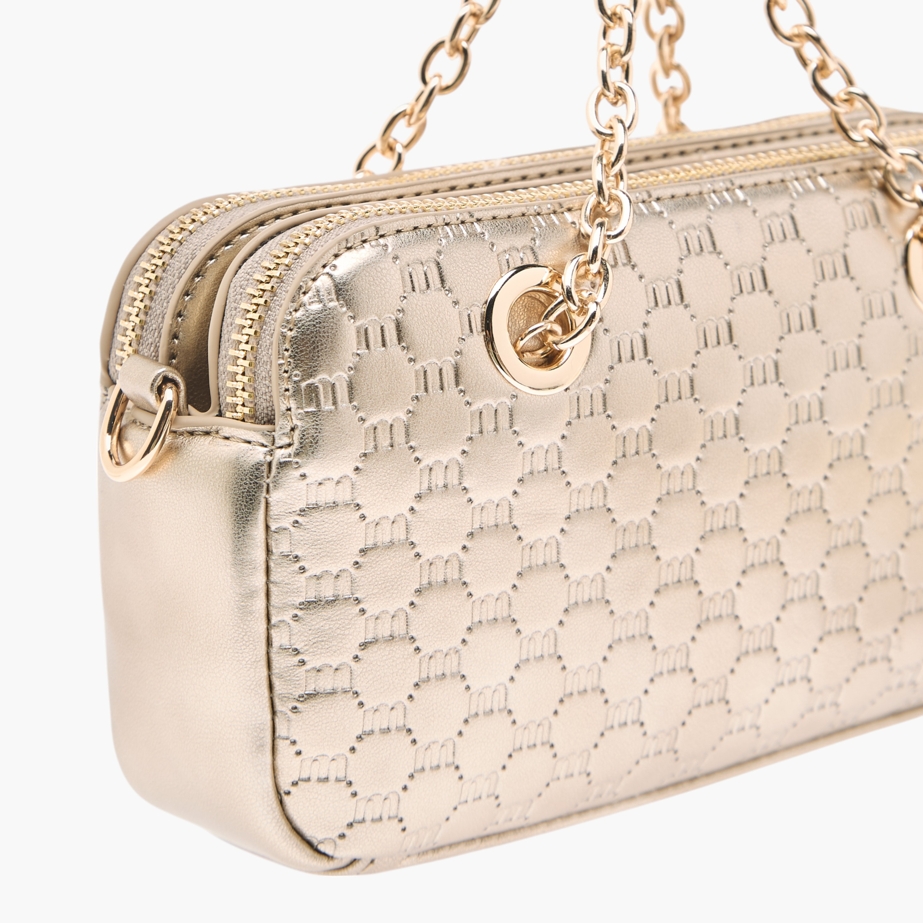 شنطة كروس بودي بحزام قابل للفصل وسحاب إغلاق ونقوش شعار من ميسي-women-bagsandwallets-handbags-image-5