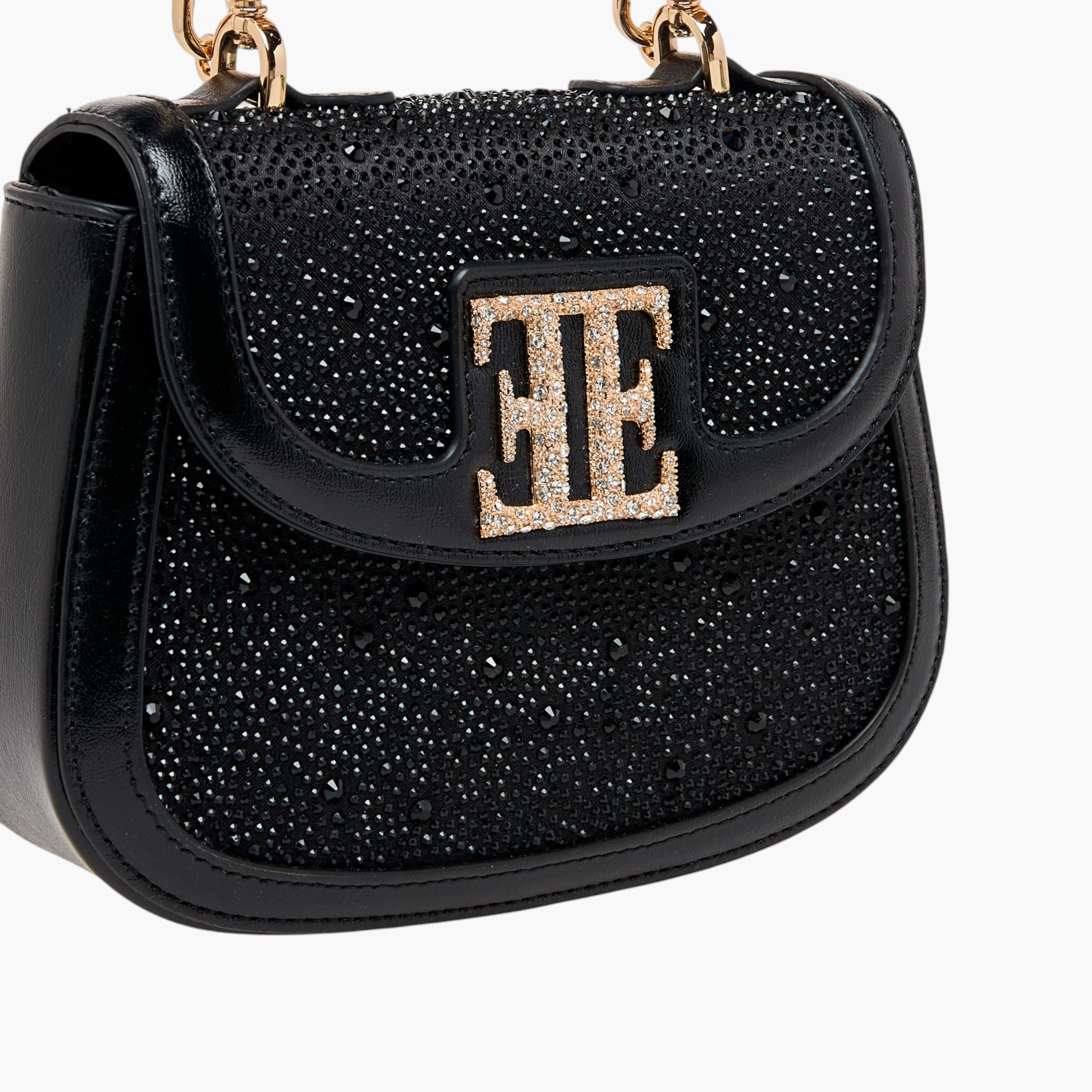 Elle Embellished Satchel Bag with Top Handle and Adjustable Strap-women-bagsandwallets-handbags-image-4
