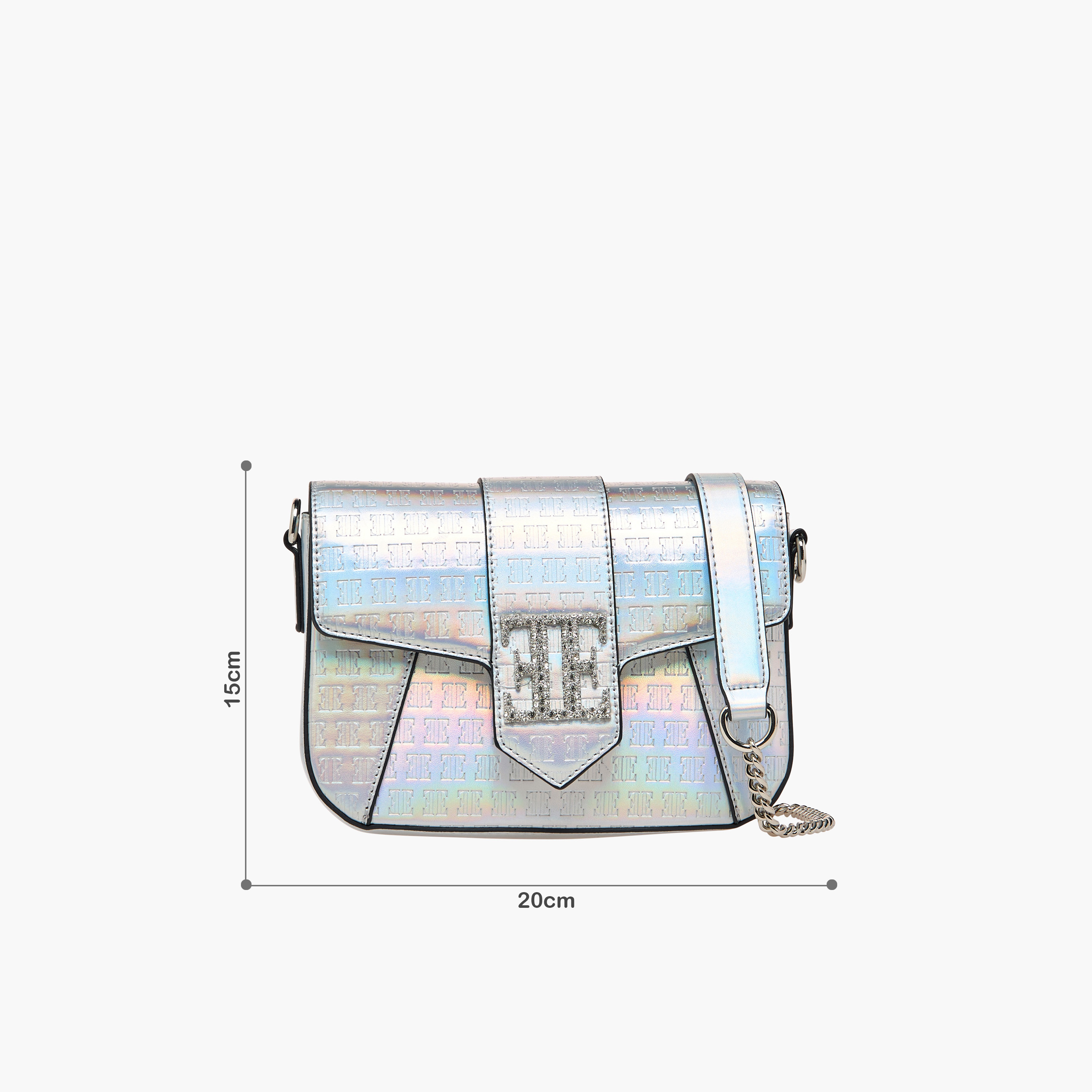 شنطة كروس بودي بنقوش مونوجرام وحزام سلسلة قابل للفصل من إيل-women-bagsandwallets-handbags-image-8