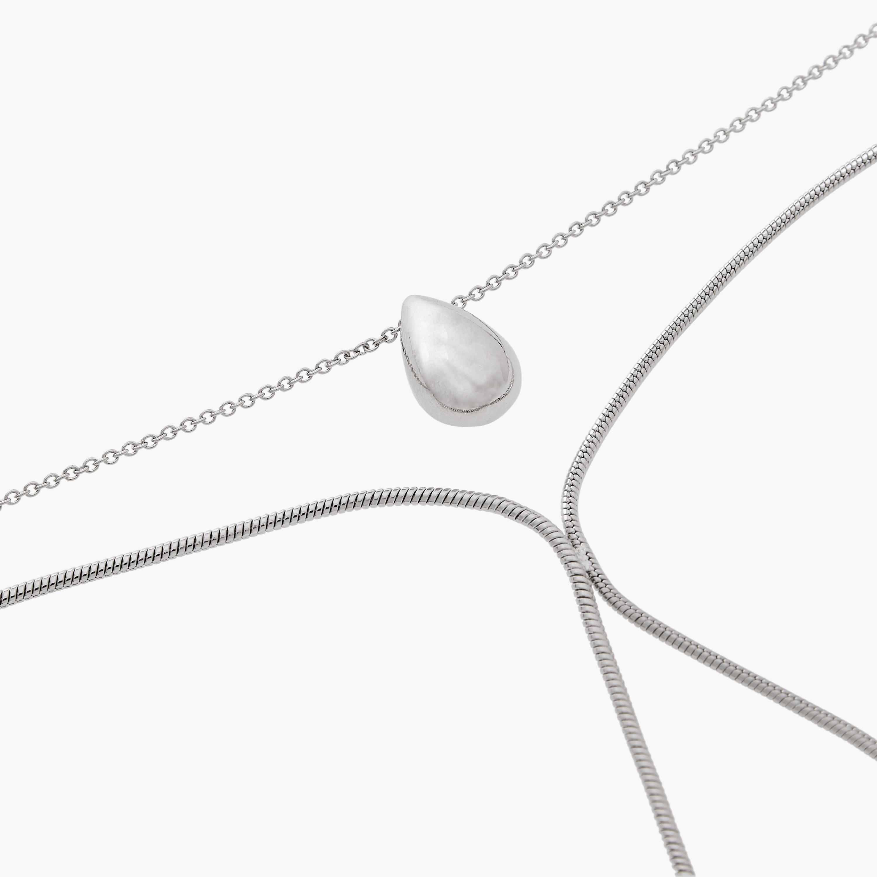 طقم عقد ميتالك من قطعتين بمشبك إغلاق-women-watchesandjewellery-jewellery-necklacesandpendants-image-6