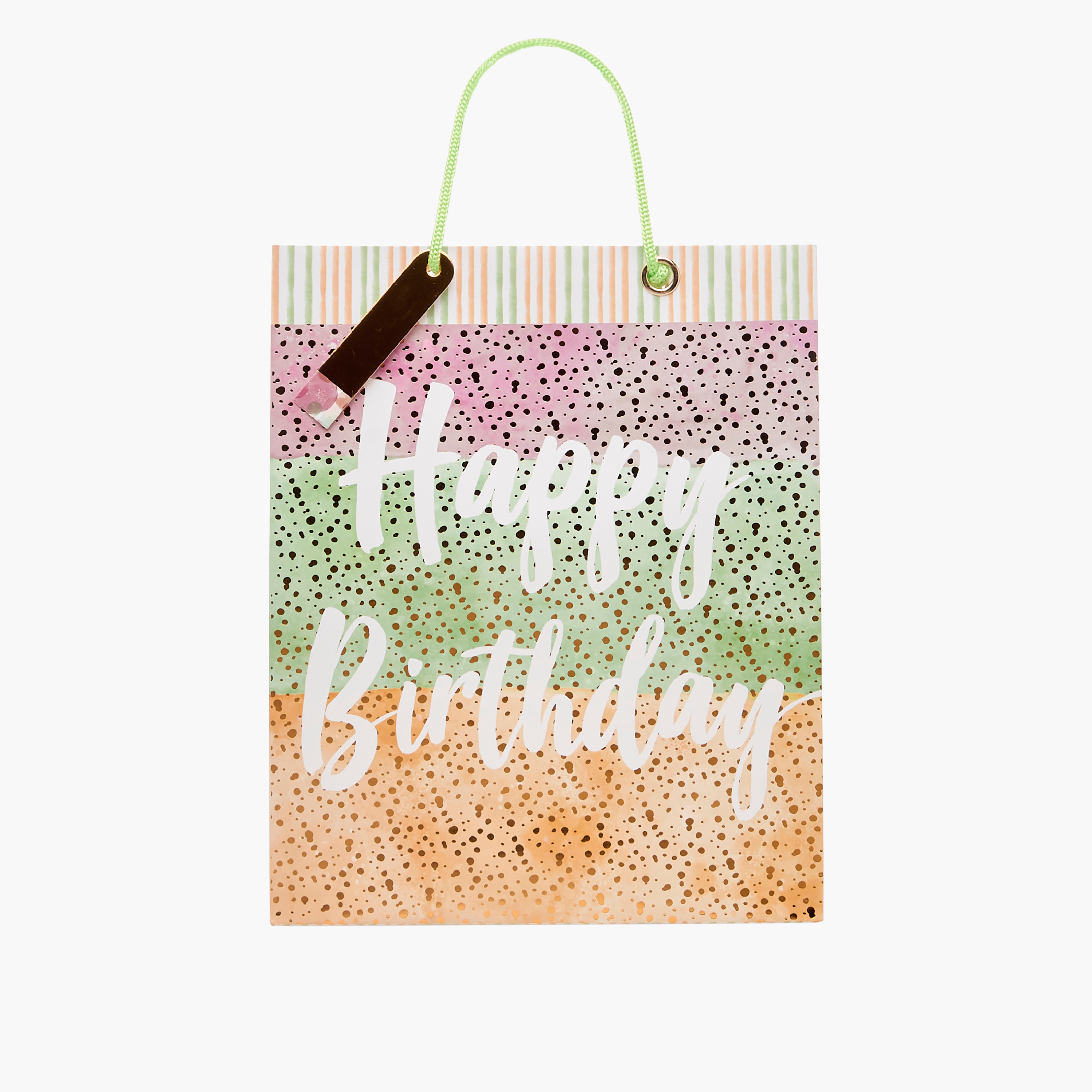 شنطة هدايا ورق بطبعات عيد ميلاد سعيد - حجم كبير-household-giftingaccessories-giftings-image-1