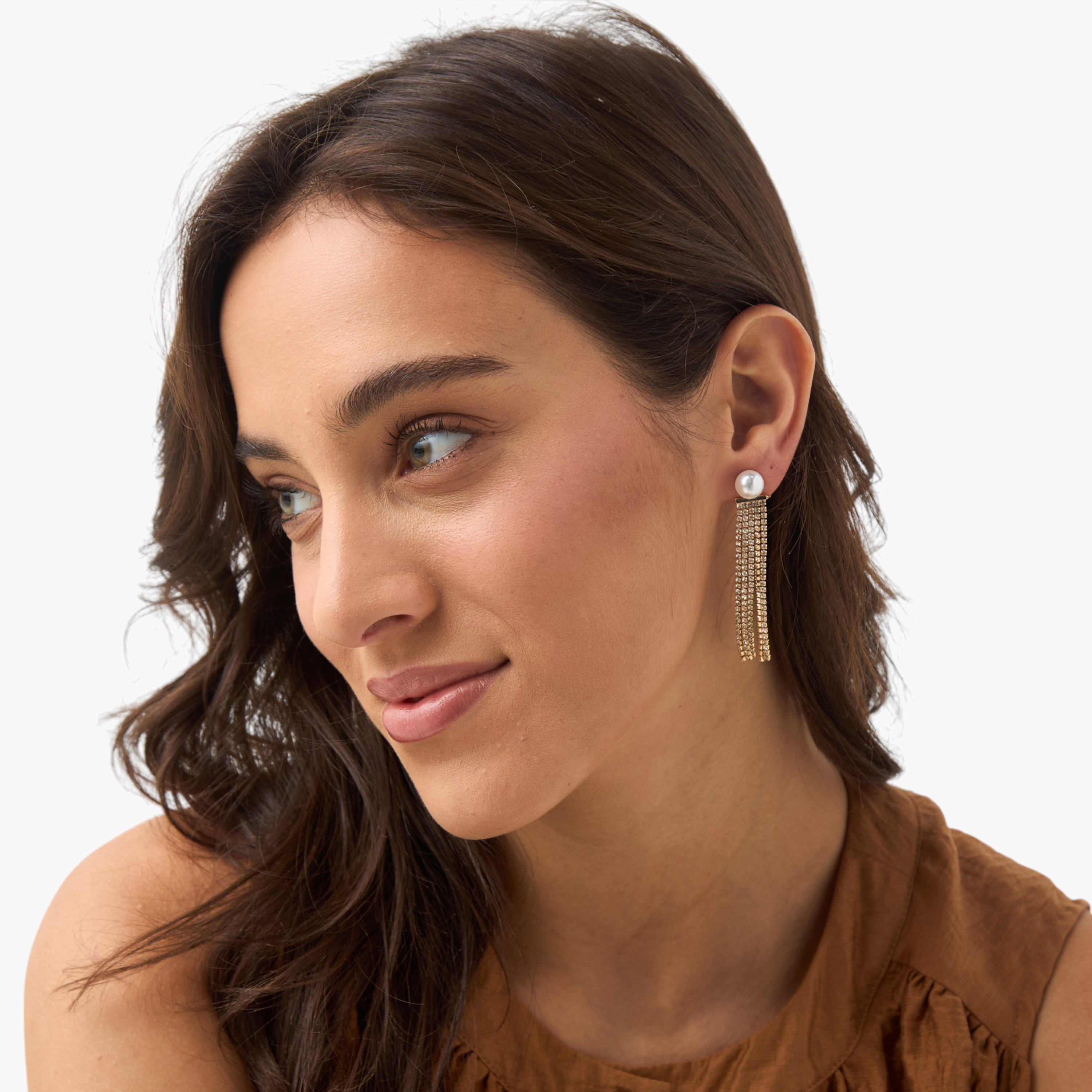 Embellished Dangler Earrings with Pushback Closure-women-watchesandjewellery-jewellery-earrings-image-2