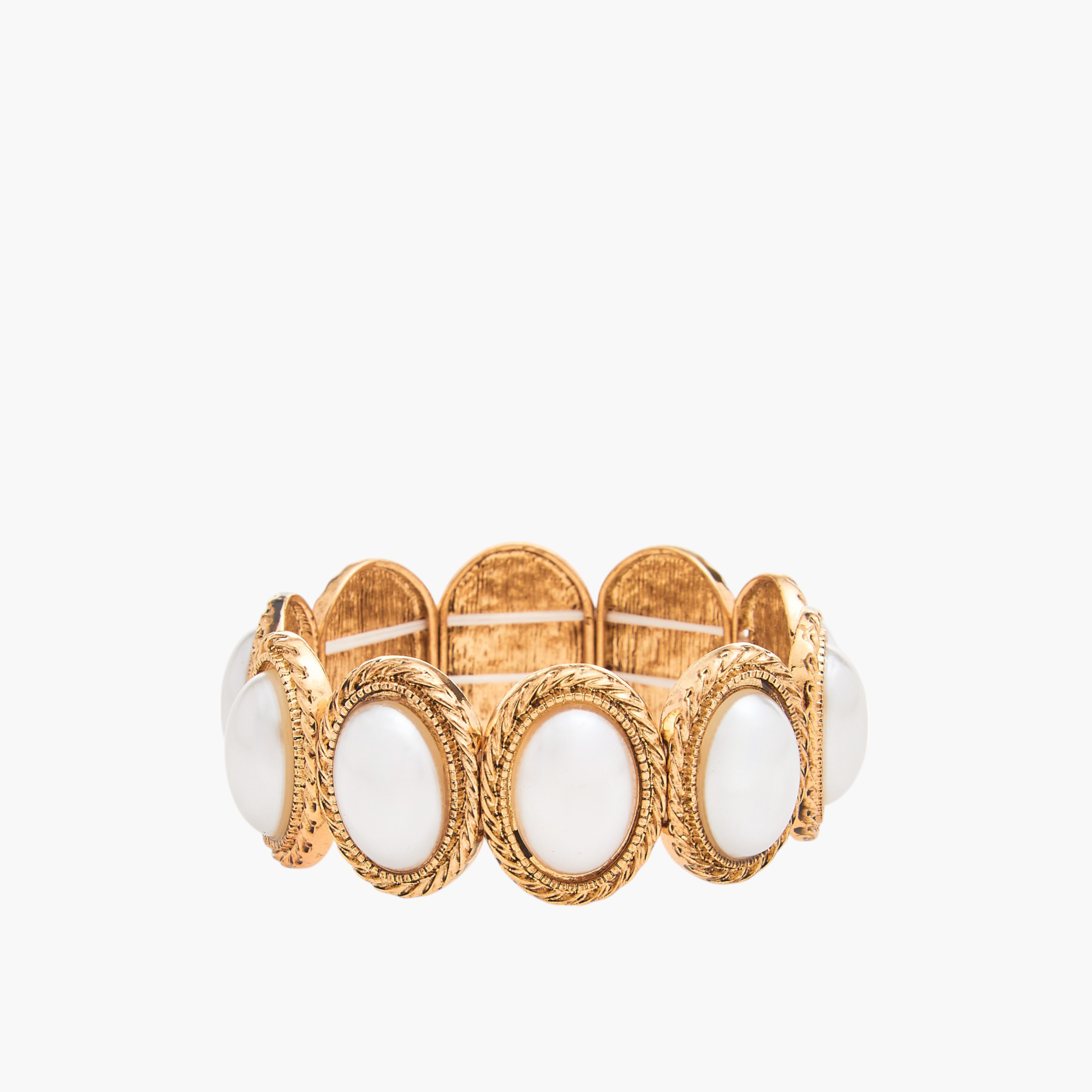 Pearl Embellished Stretchable Bracelet-women-watchesandjewellery-jewellery-banglesandbracelets-image-1