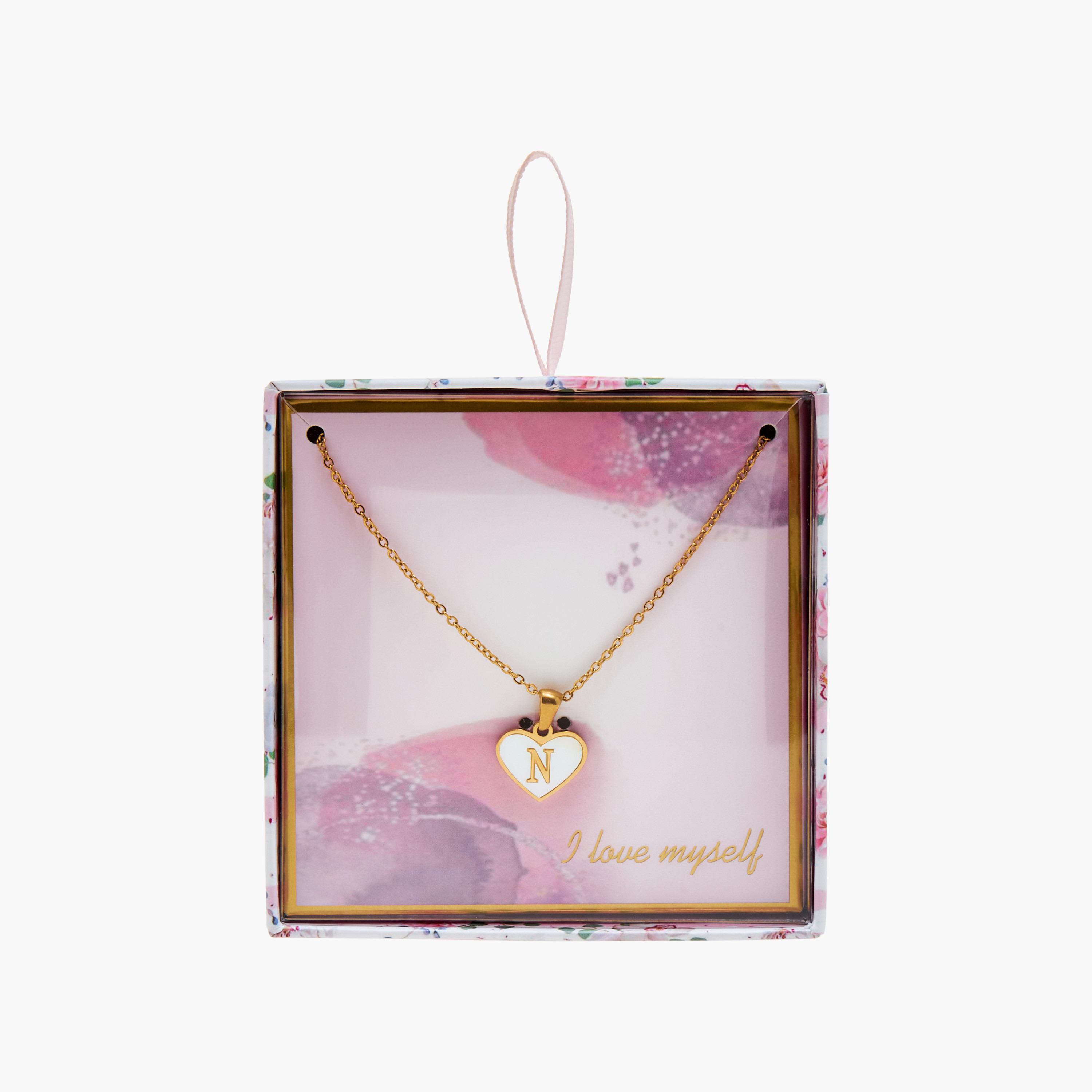 Metallic Initial N Pendant Necklace with Lobster Clasp Closure-women-watchesandjewellery-jewellery-necklacesandpendants-image-6
