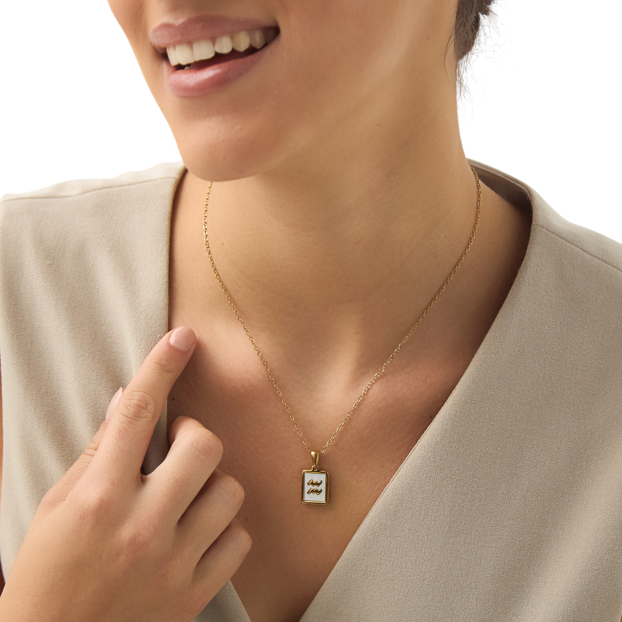 عقد سلسلة بدلاية أبراج ومشبك إغلاق-women-watchesandjewellery-jewellery-necklacesandpendants-image-2