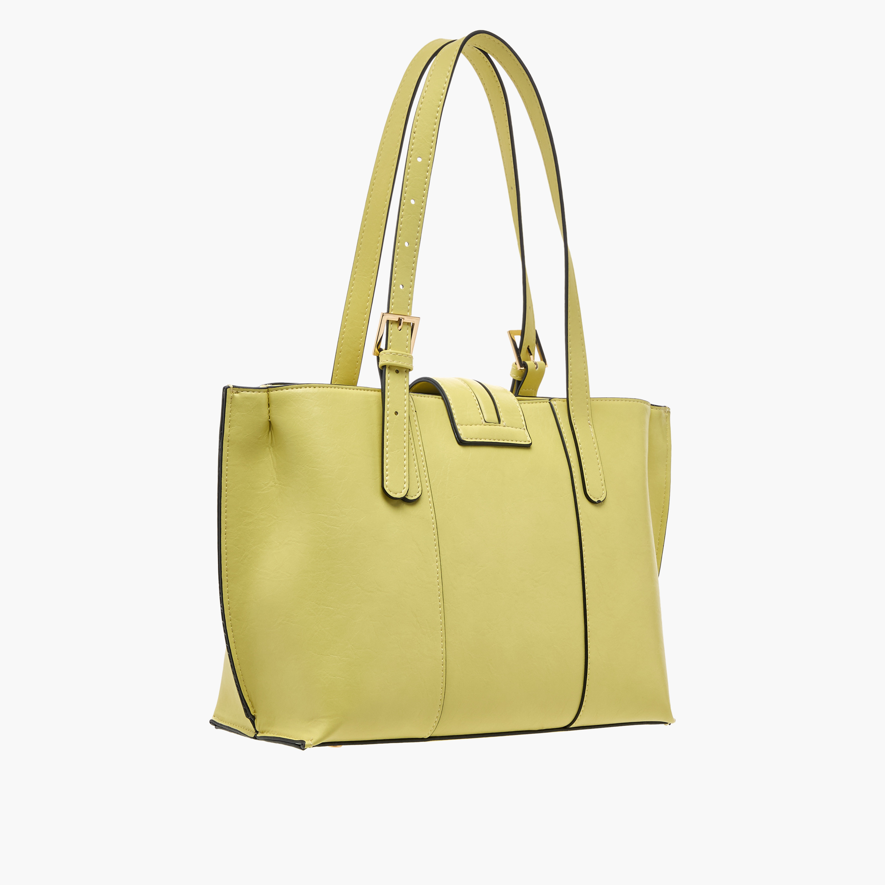 Celeste Solid Tote Bag with Double Handle and Zip Closure-women-bagsandwallets-handbags-image-3