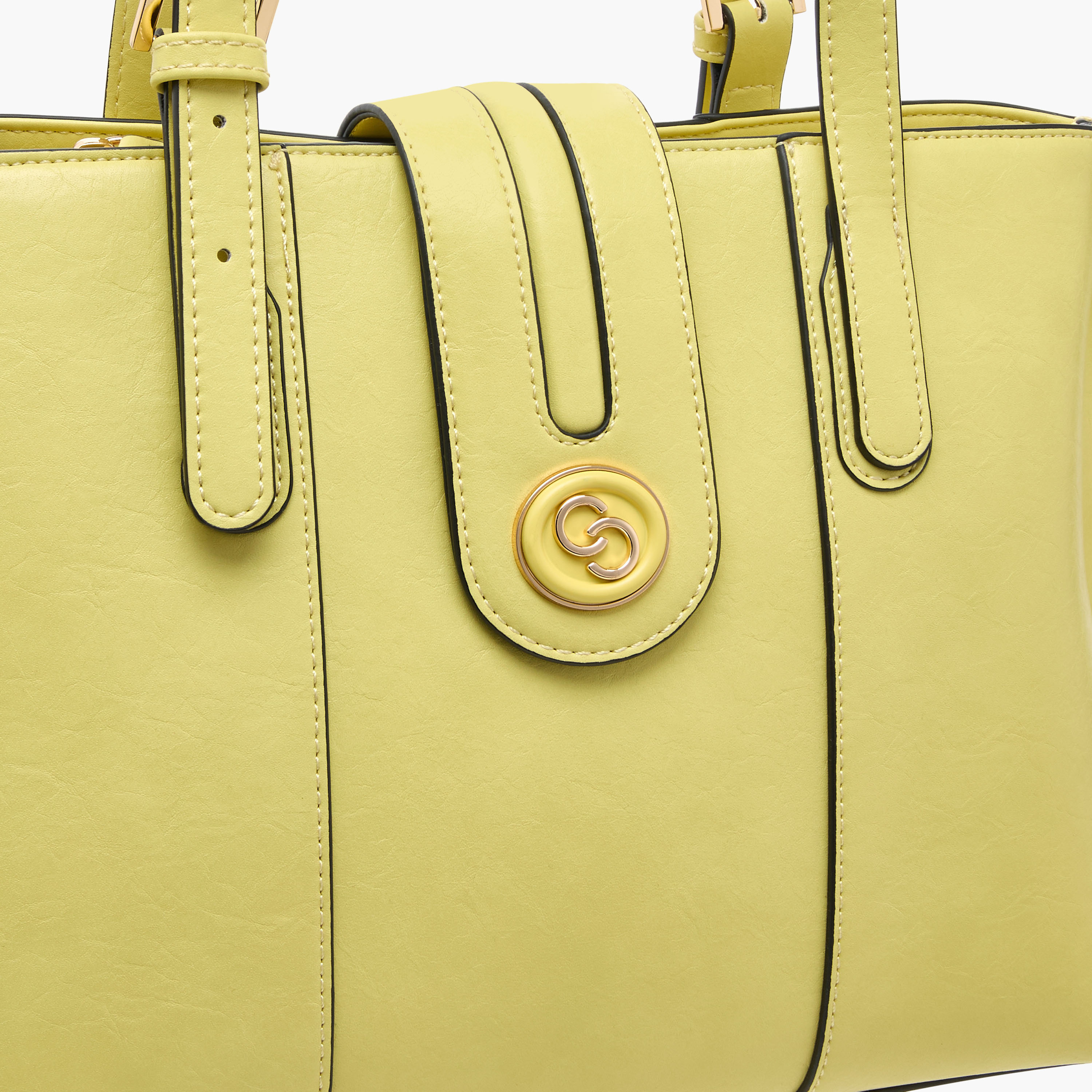 Celeste Solid Tote Bag with Double Handle and Zip Closure-women-bagsandwallets-handbags-image-4