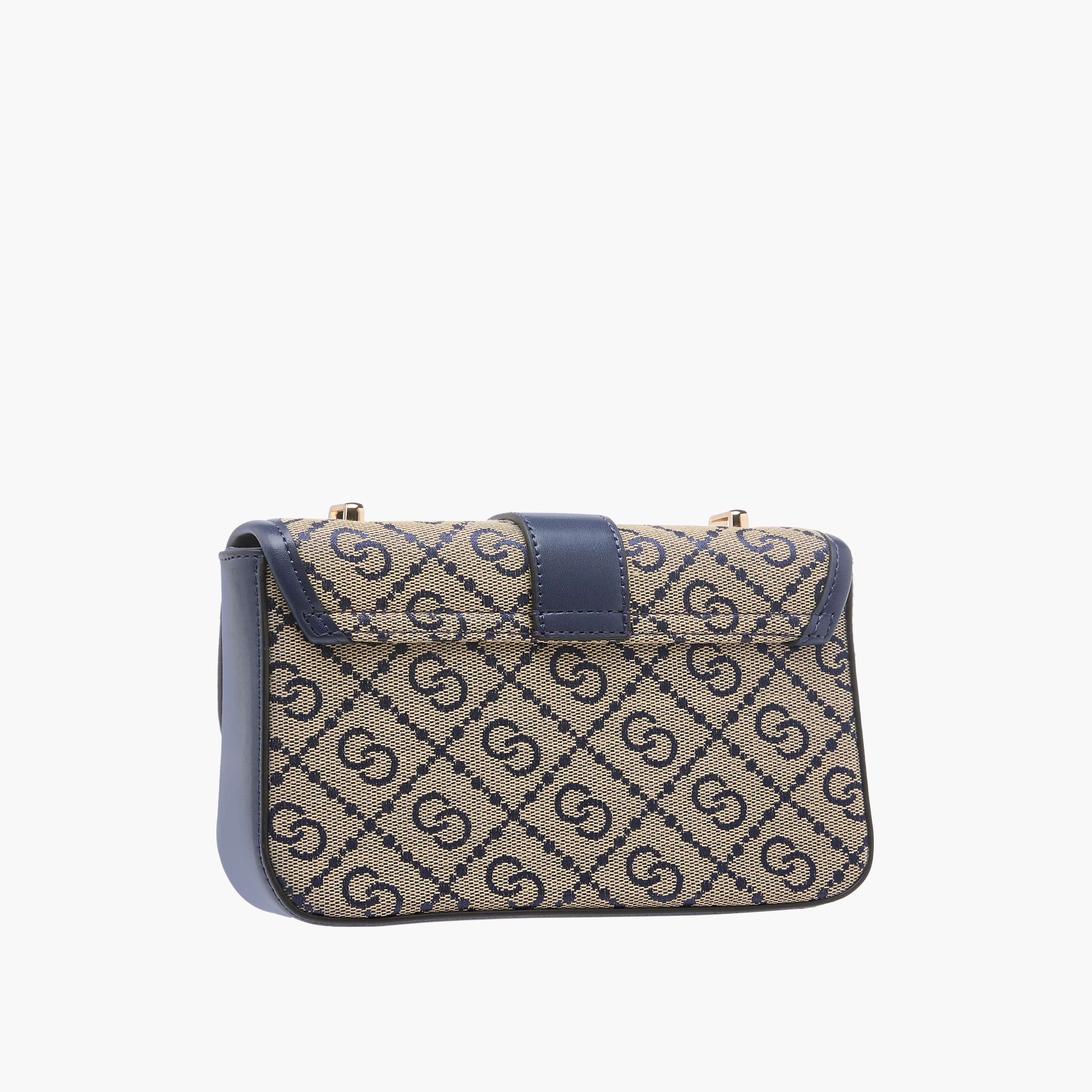Celeste Jacquard Monogram Crossbody Bag with Button Closure and Adjustable Strap-women-bagsandwallets-handbags-image-3