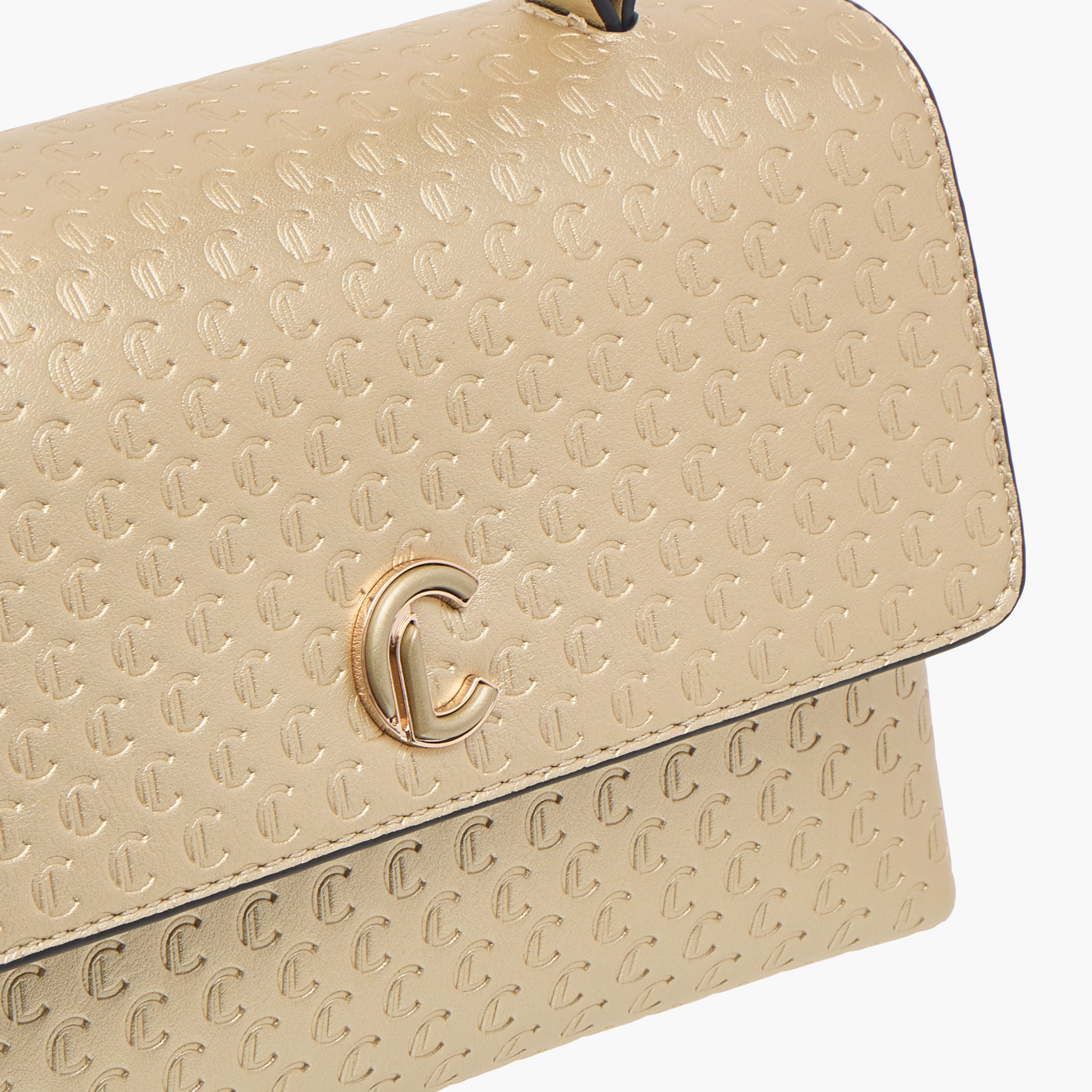 Le Confort Monogram Embossed Satchel Bag with Button Closure-women-bagsandwallets-handbags-image-4
