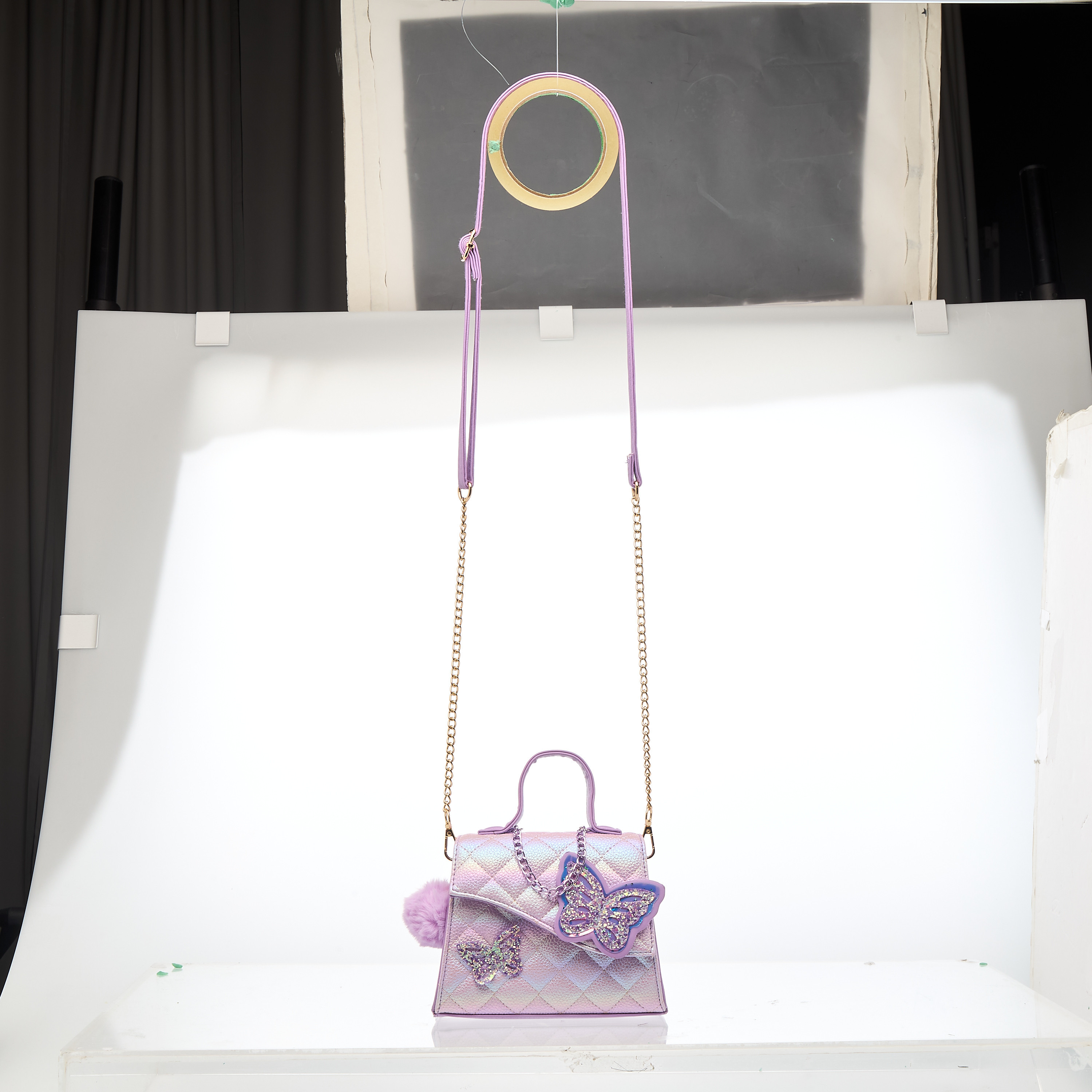 Charmz Quilted Crossbody Bag with Lipgloss and Hair Clamps-toys-roleplay-makeupandcosmeticsets-image-2