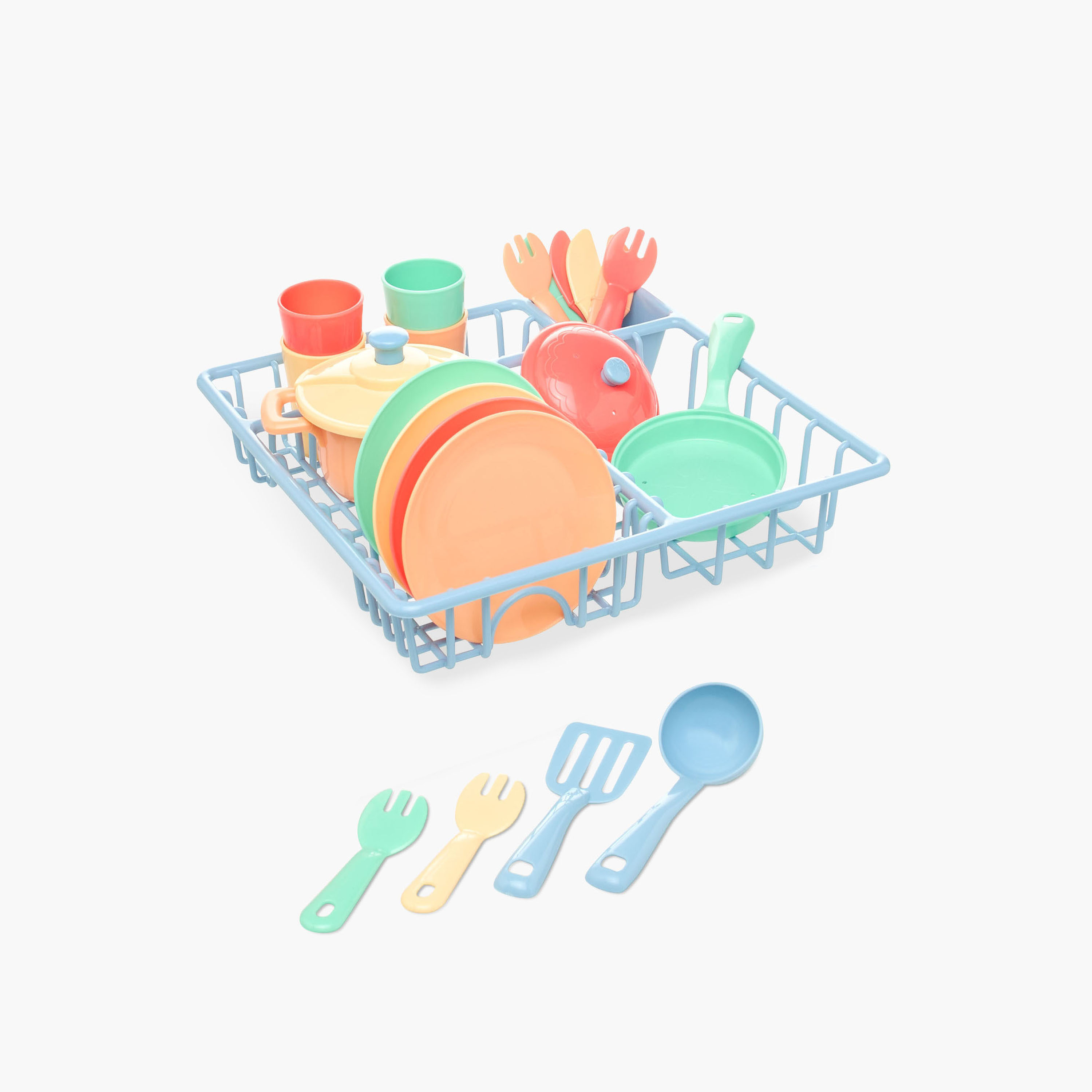 Playgo 23-Piece Dish Drainer and Kitchenware Playset-toys-roleplay-kitchensets-image-1