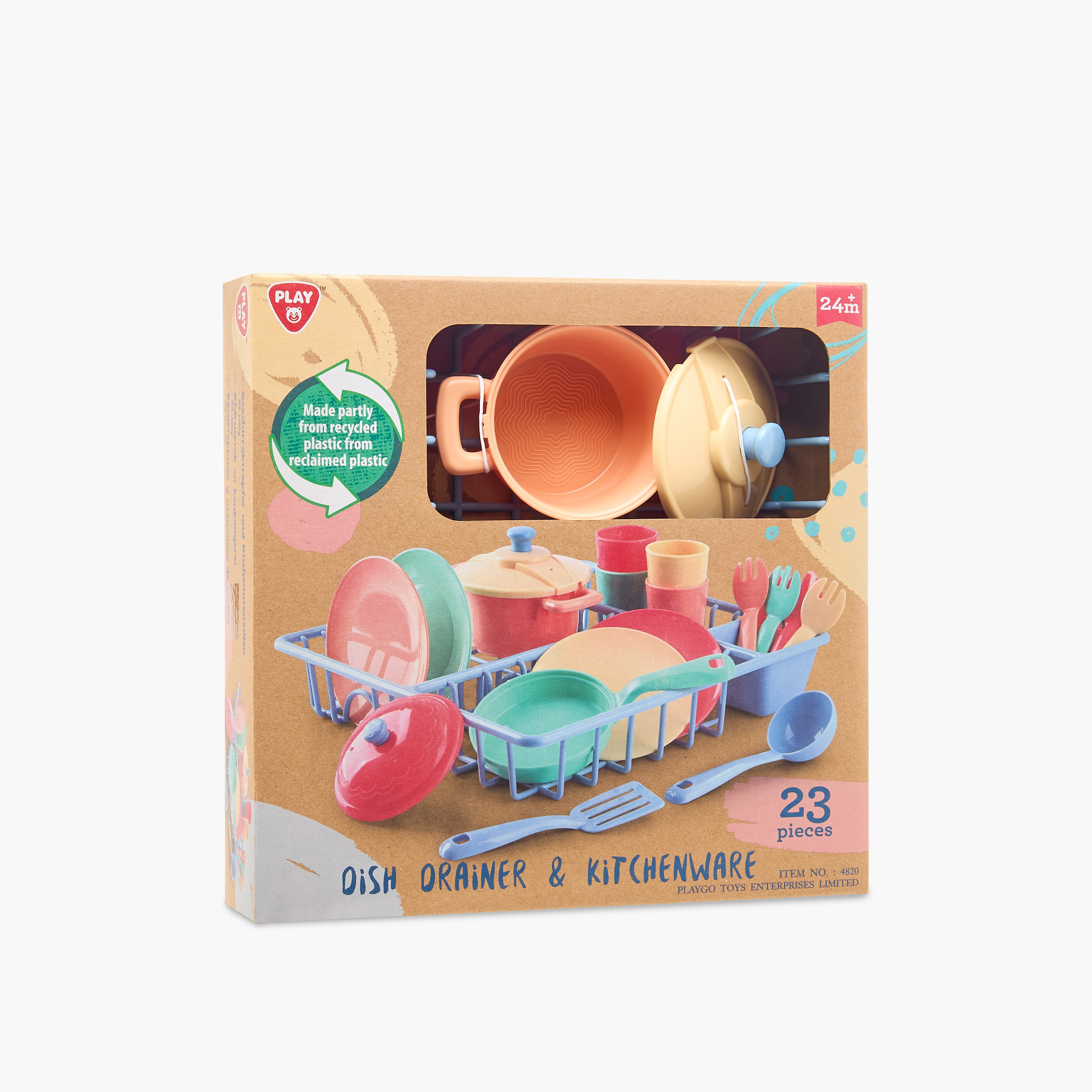Playgo 23-Piece Dish Drainer and Kitchenware Playset-toys-roleplay-kitchensets-image-6