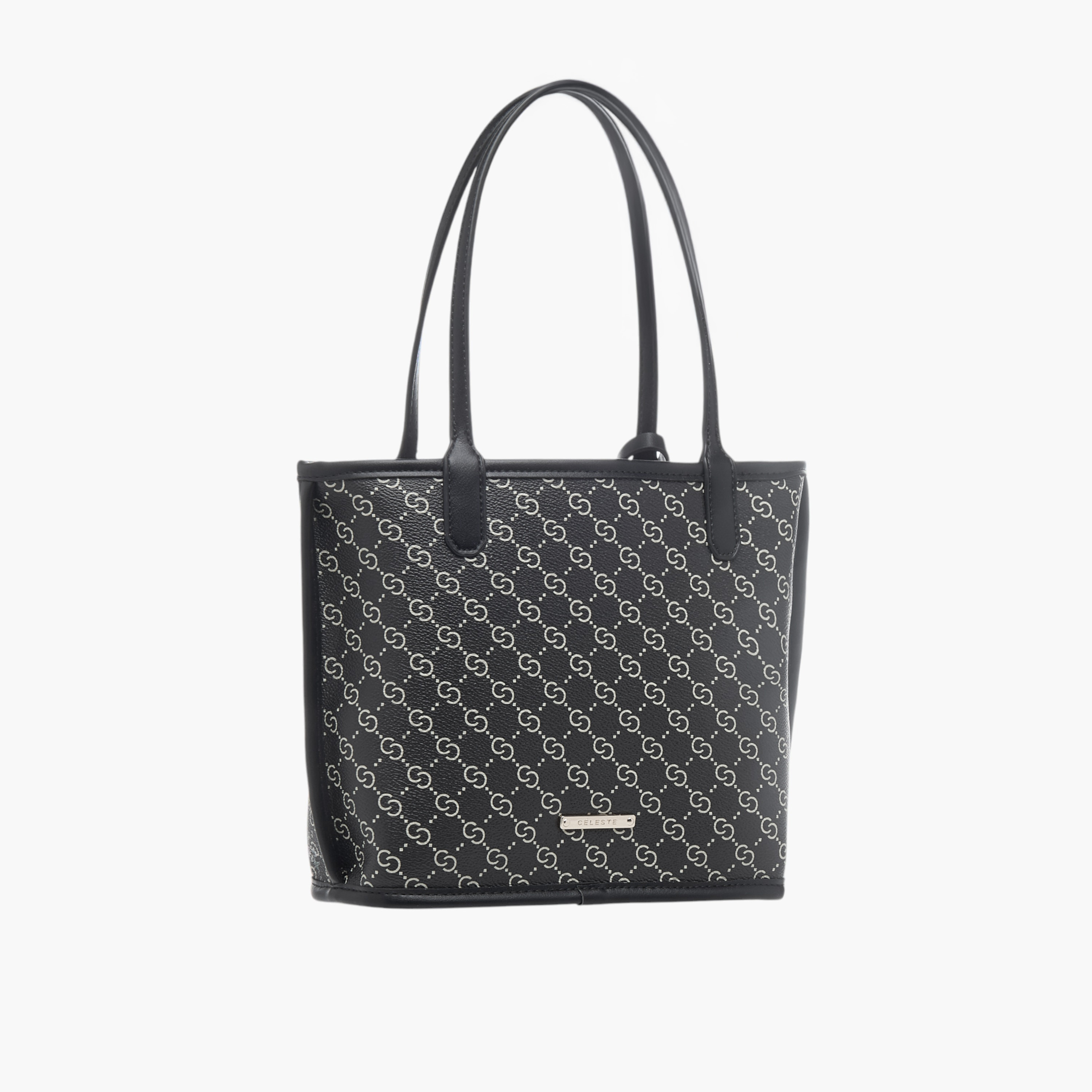 شنطة توتي بمقابض مزدوجة وطبعات مونوغرام وشنطة صغيرة من سيليست-women-bagsandwallets-handbags-image-9