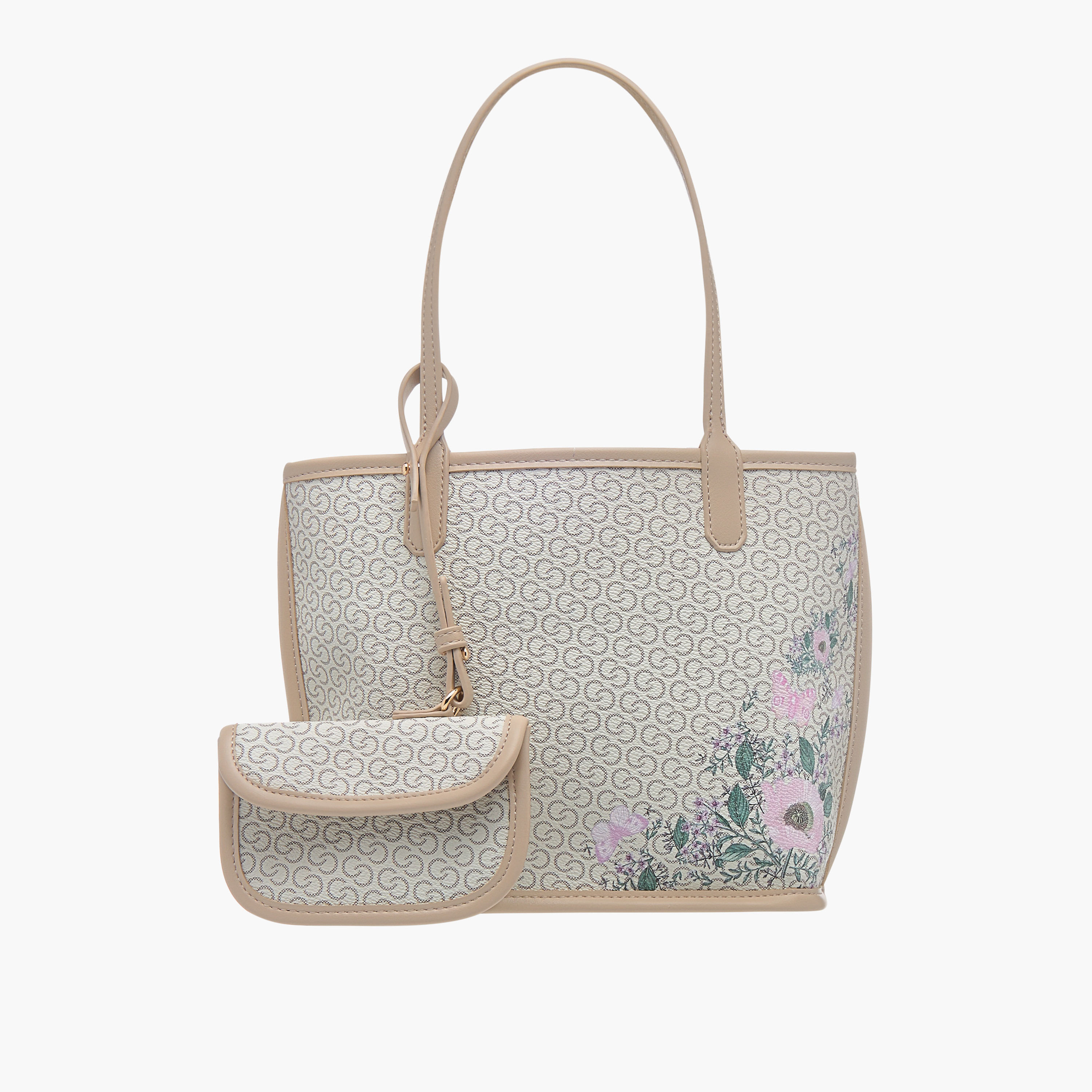 شنطة توتي بمقابض مزدوجة وطبعات مونوغرام وشنطة صغيرة من سيليست-women-bagsandwallets-handbags-image-1