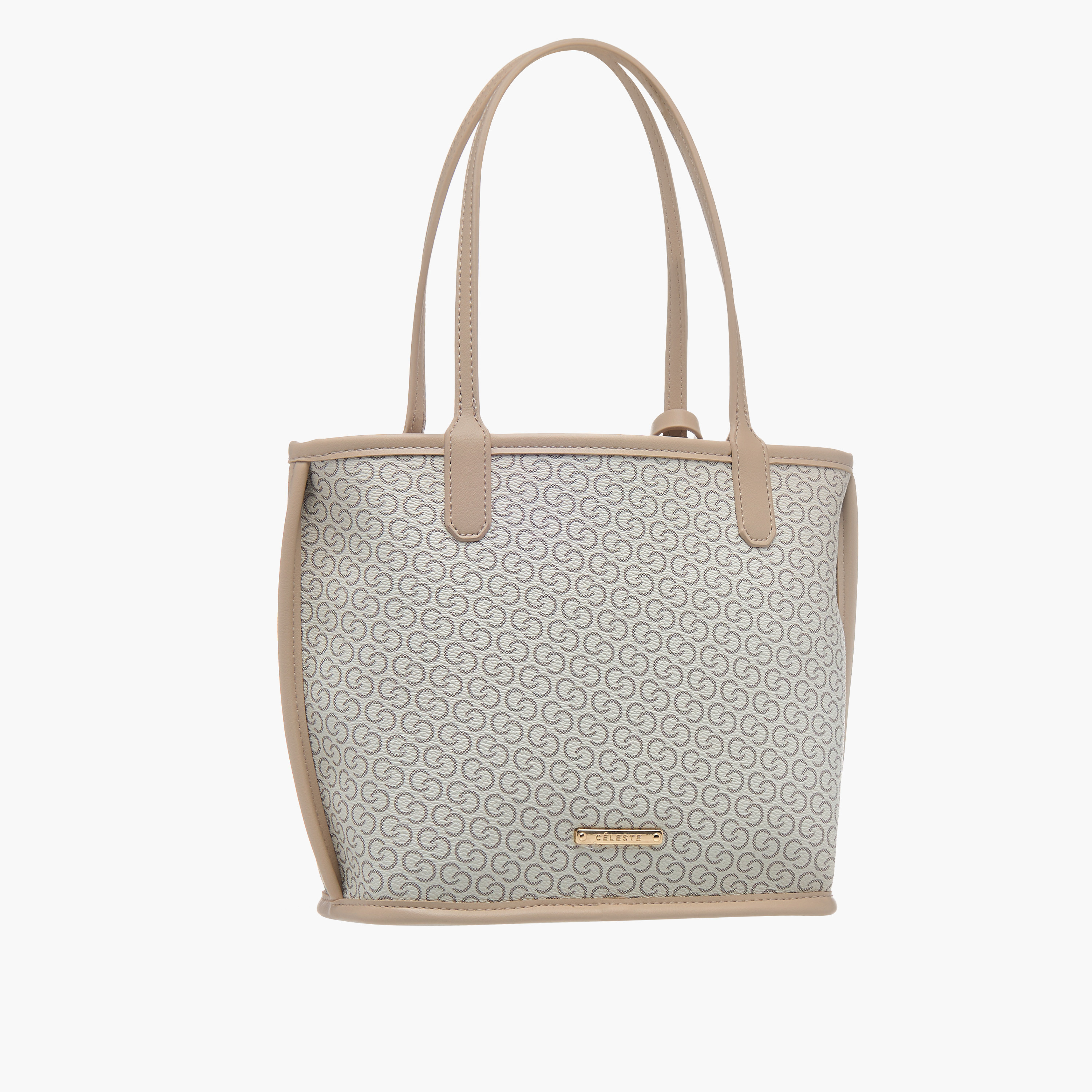 شنطة توتي بمقابض مزدوجة وطبعات مونوغرام وشنطة صغيرة من سيليست-women-bagsandwallets-handbags-image-4