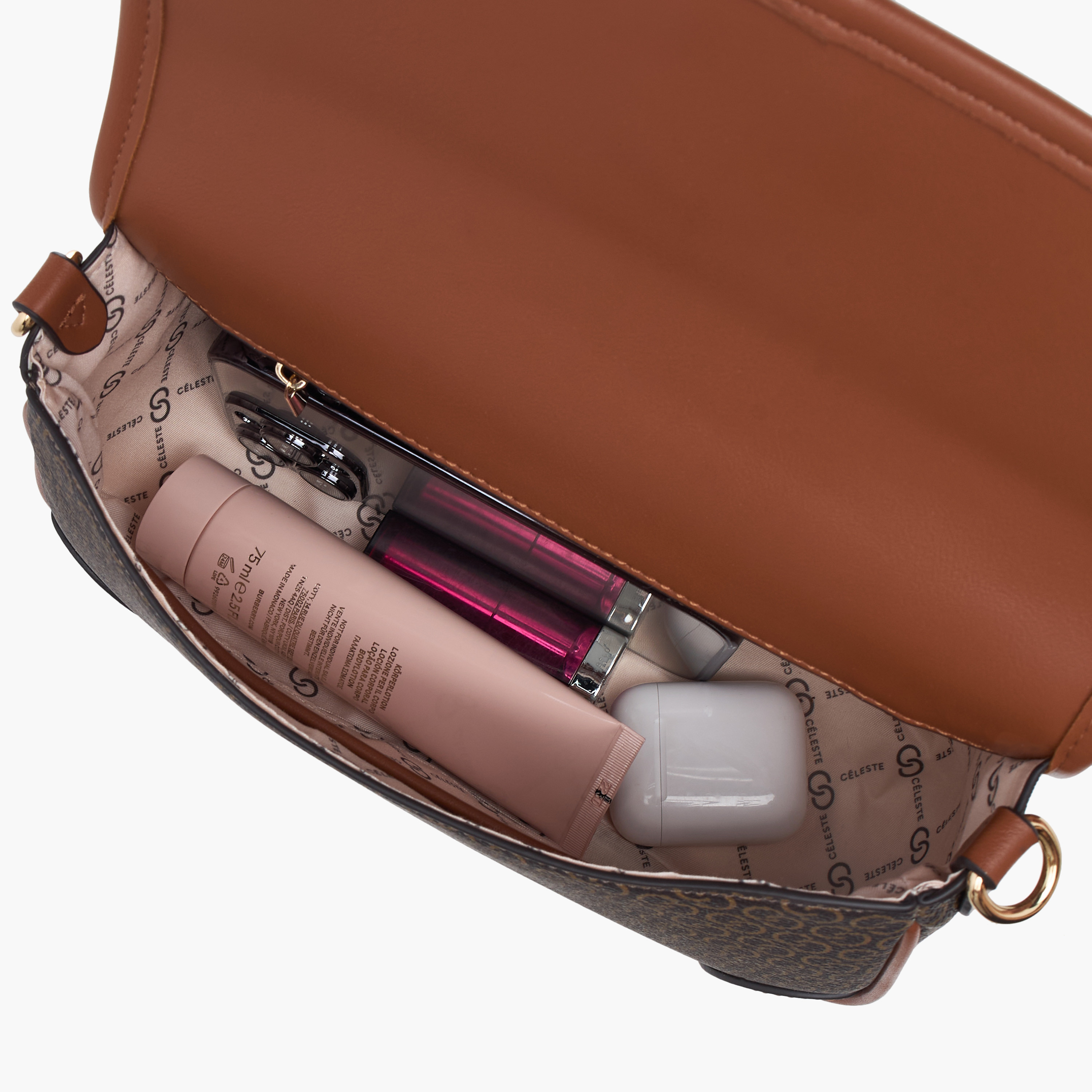 Celeste All-Over Monogram Print Crossbody Bag with Detachable Strap and Flap Closure-women-bagsandwallets-handbags-image-7