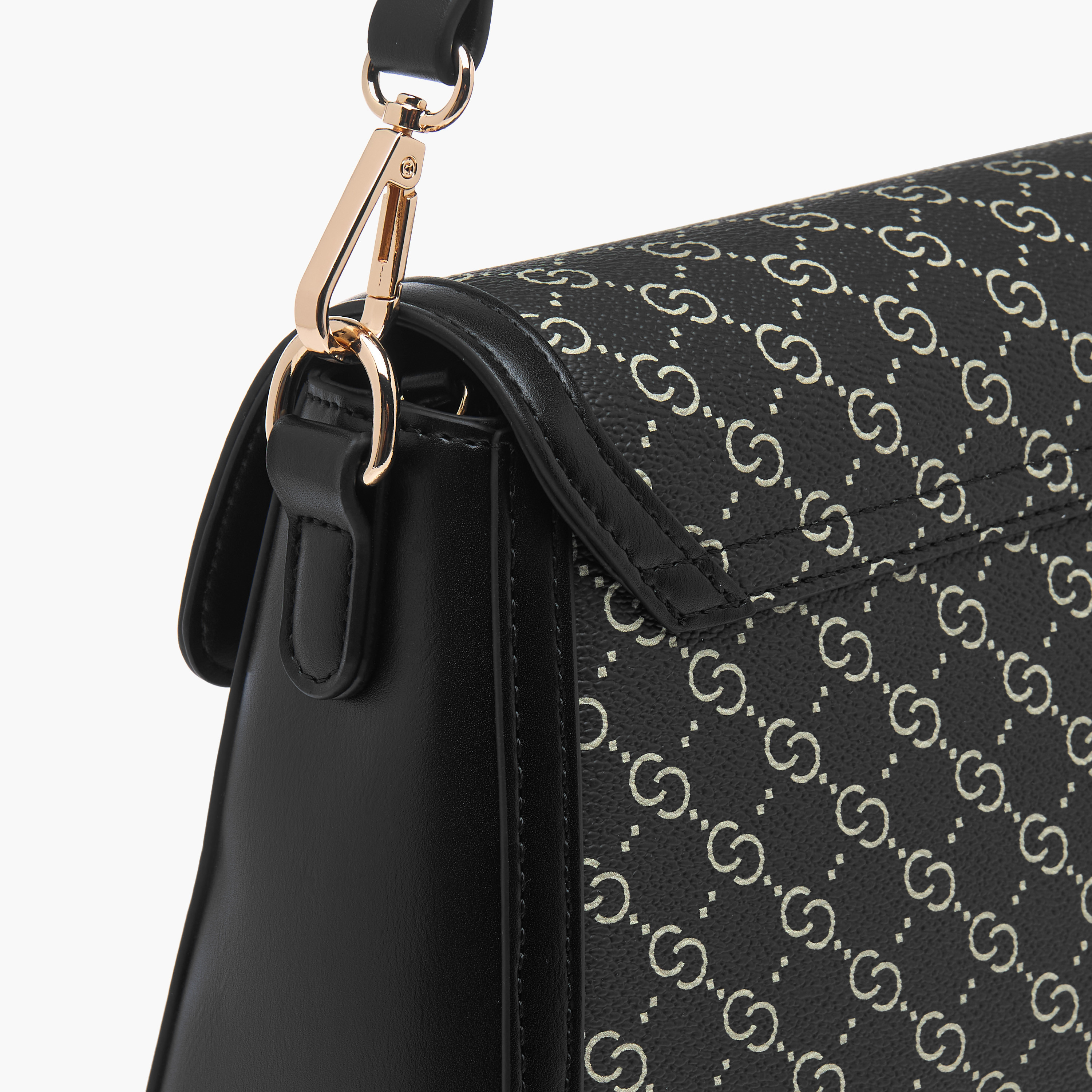 Celeste Monogram Print Shoulder Bag with Adjustable Strap and Twist Lock Closure-women-bagsandwallets-handbags-image-5