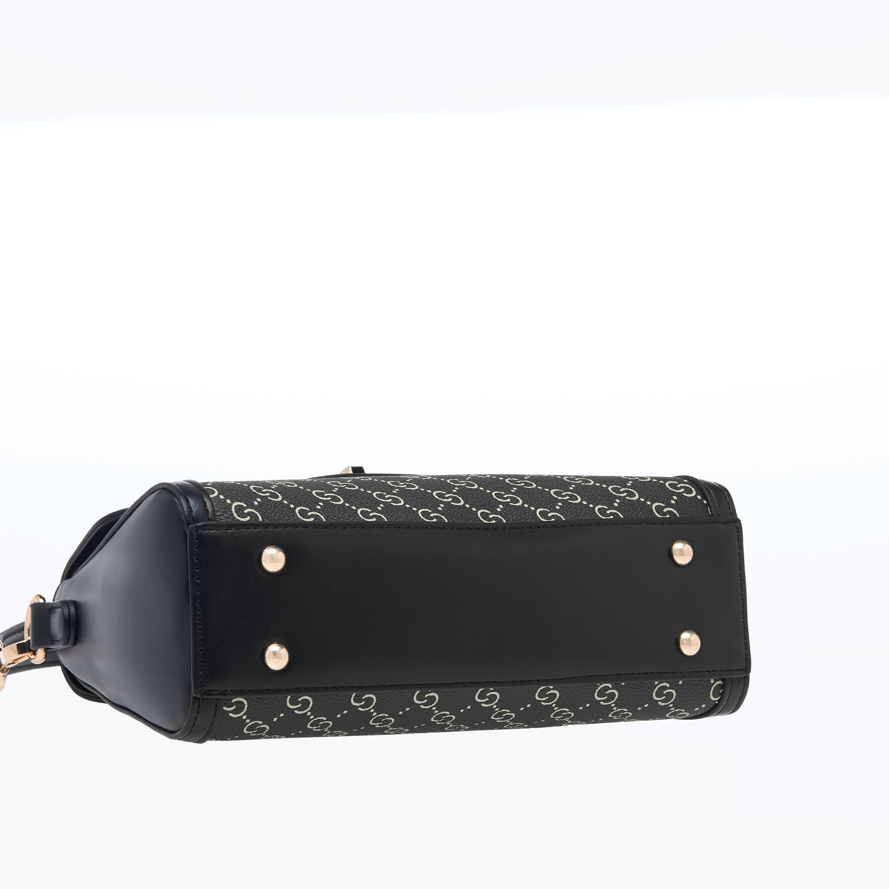 Celeste Monogram Print Shoulder Bag with Adjustable Strap and Twist Lock Closure-women-bagsandwallets-handbags-image-6