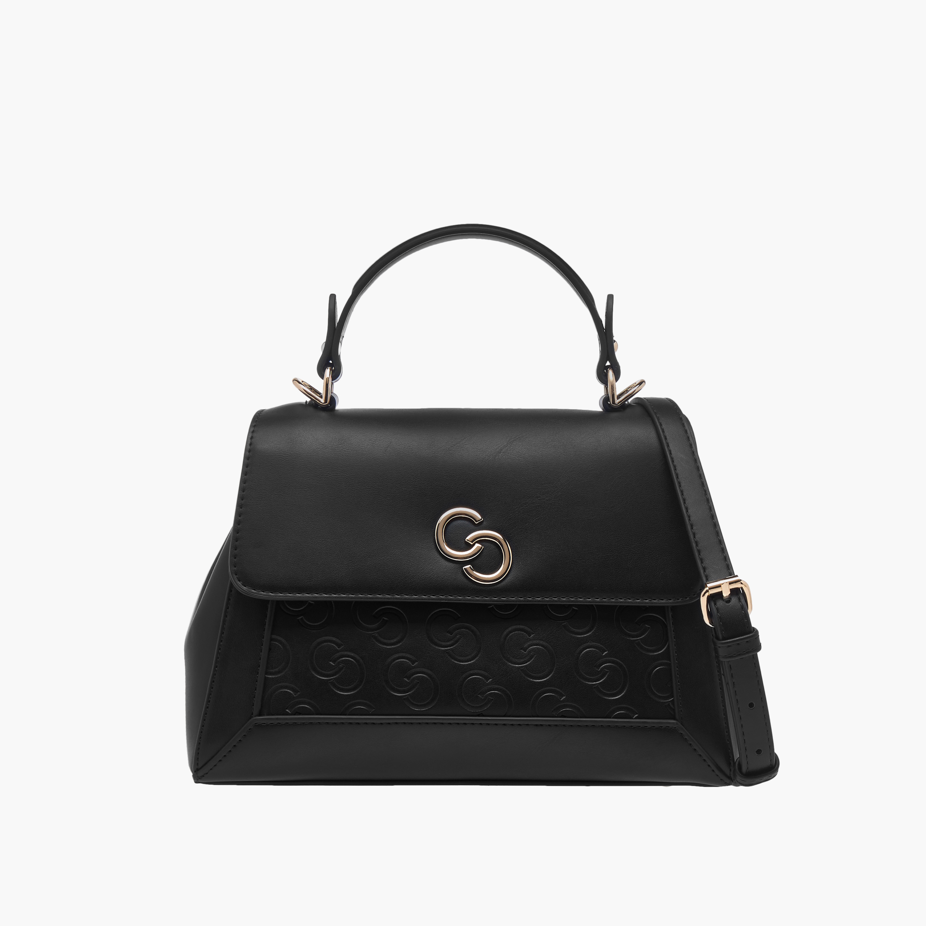 شنطة ساتشيل بمقبض علوي وحزام قابل للفصل ونقوش مونوجرام من سيليست-women-bagsandwallets-handbags-image-1