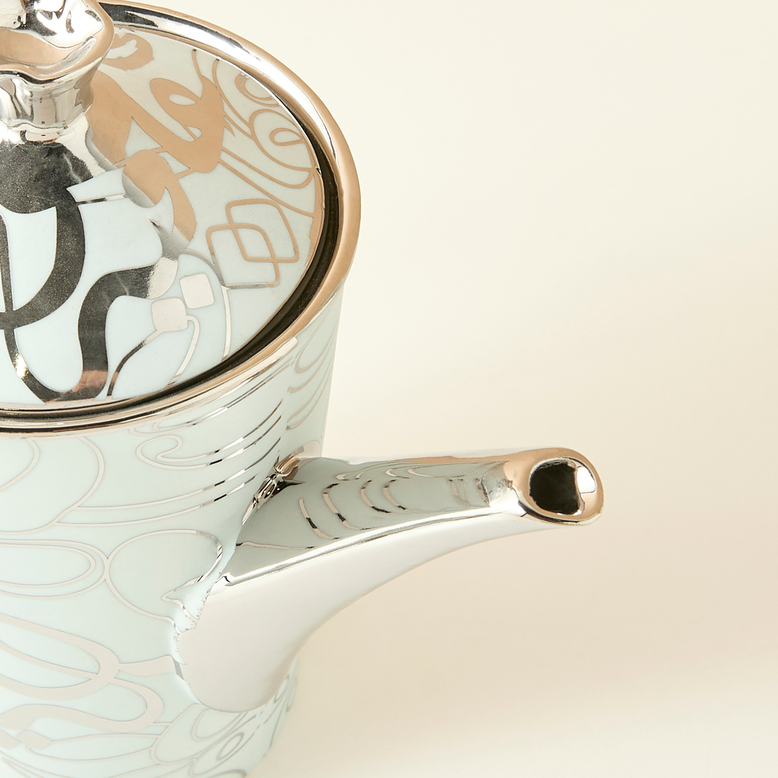 Calligraphy Printed 13-Piece Porcelain Tea Set-household-dining-teaandcoffee-teaandcoffeesets-image-4