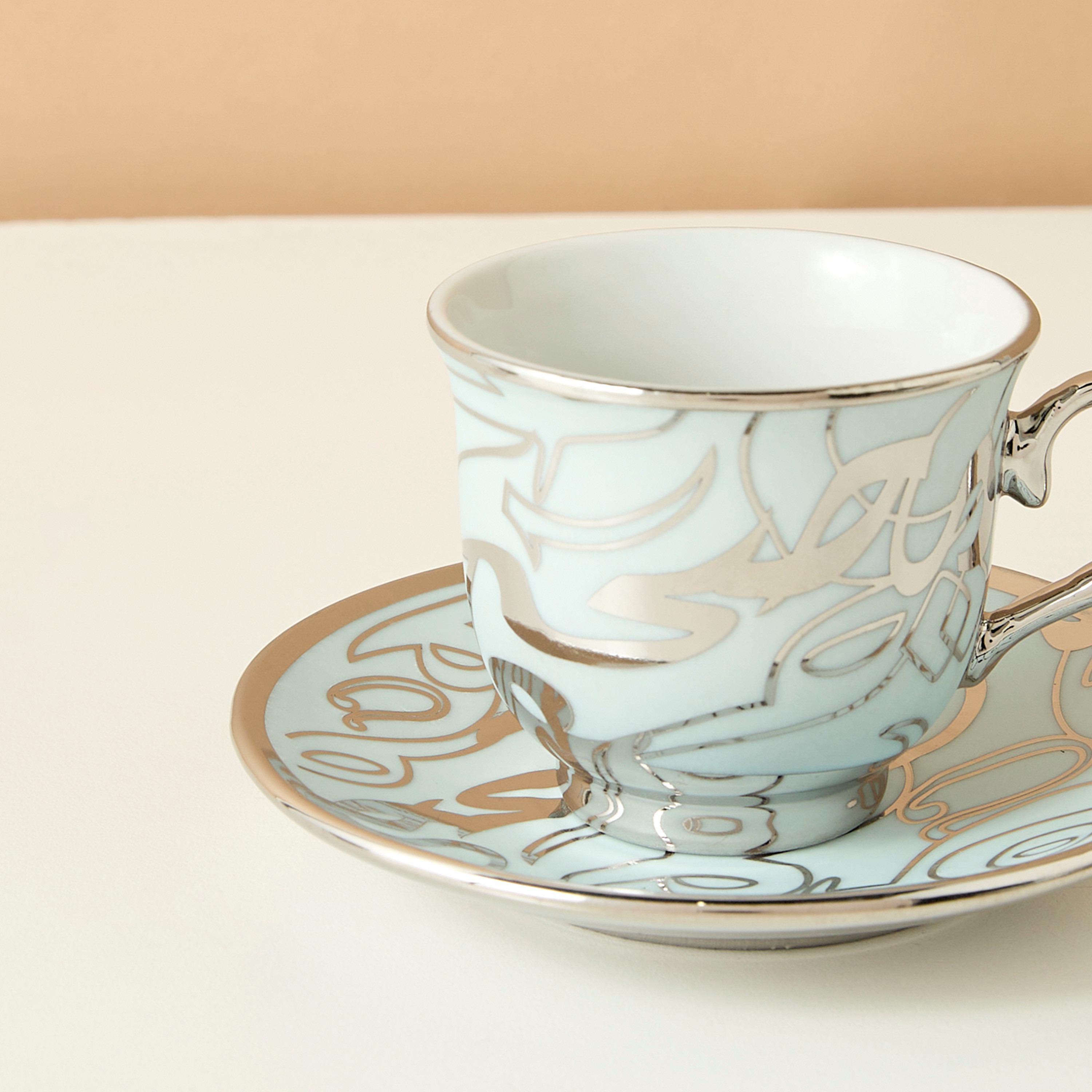 Calligraphy 12-Piece Printed Porcelain Coffee Set - 90 ml-household-dining-teaandcoffee-teaandcoffeesets-image-2