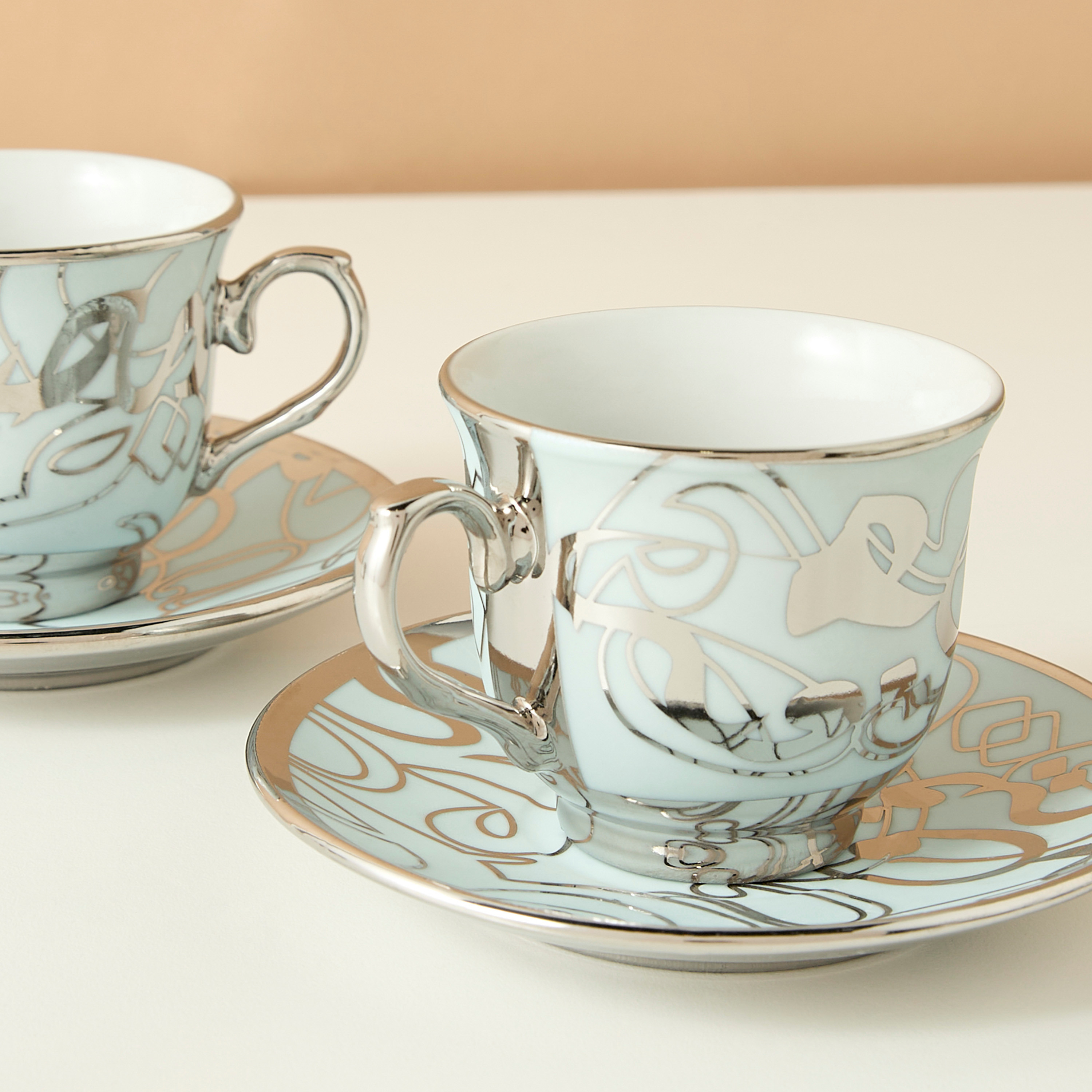 Calligraphy 12-Piece Printed Porcelain Coffee Set - 90 ml-household-dining-teaandcoffee-teaandcoffeesets-image-3