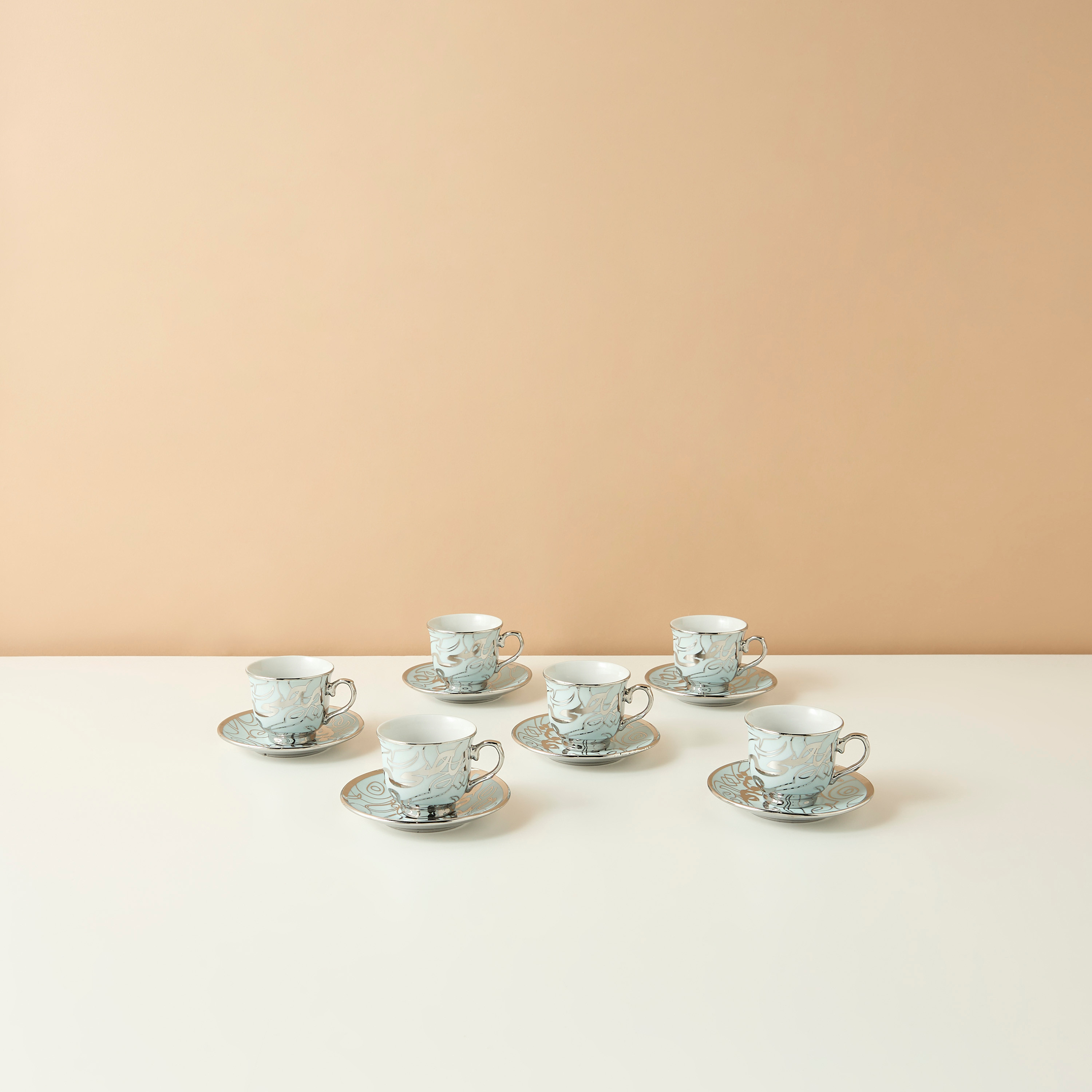 Calligraphy 12-Piece Printed Porcelain Coffee Set - 90 ml-household-dining-teaandcoffee-teaandcoffeesets-image-4