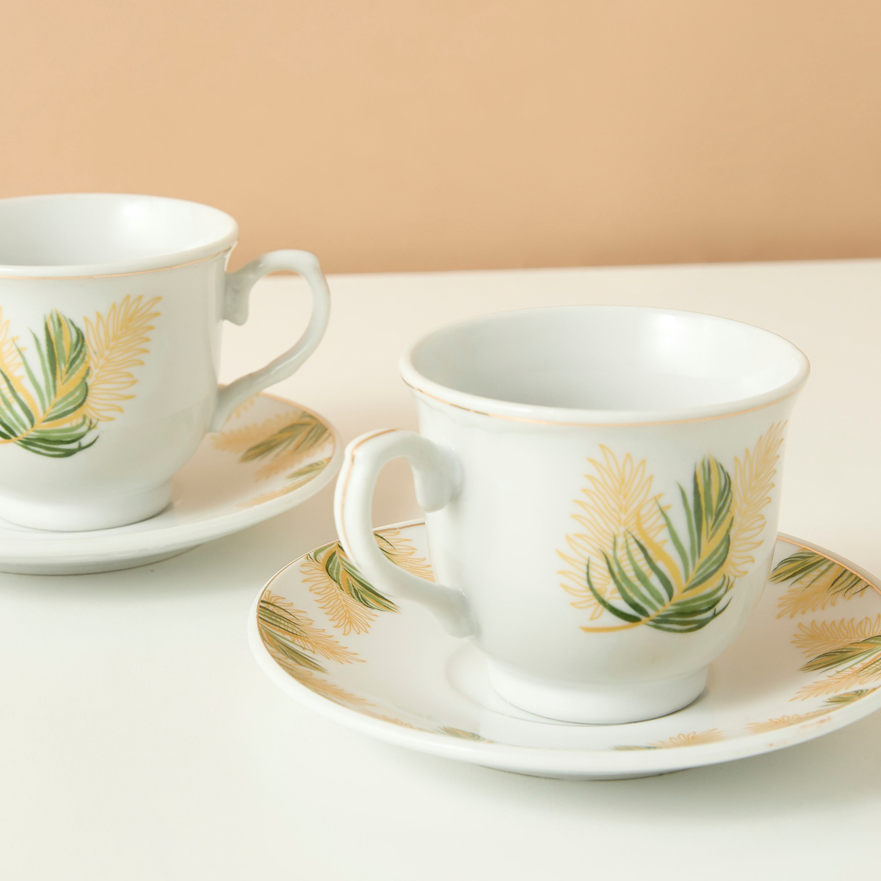 Palm 12-Piece Printed Porcelain Coffee Set-household-dining-teaandcoffee-teaandcoffeesets-image-3