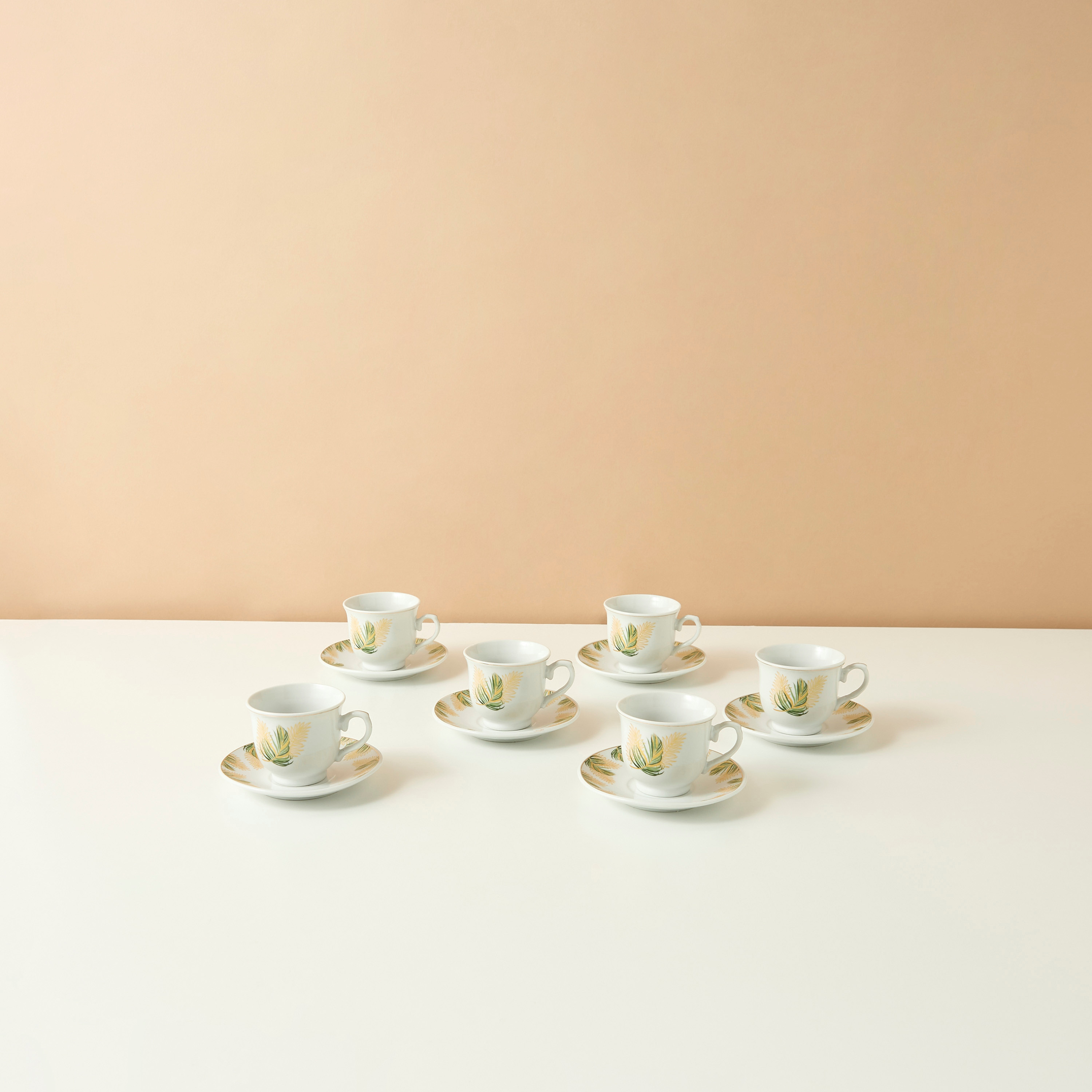 Palm 12-Piece Printed Porcelain Coffee Set-household-dining-teaandcoffee-teaandcoffeesets-image-4