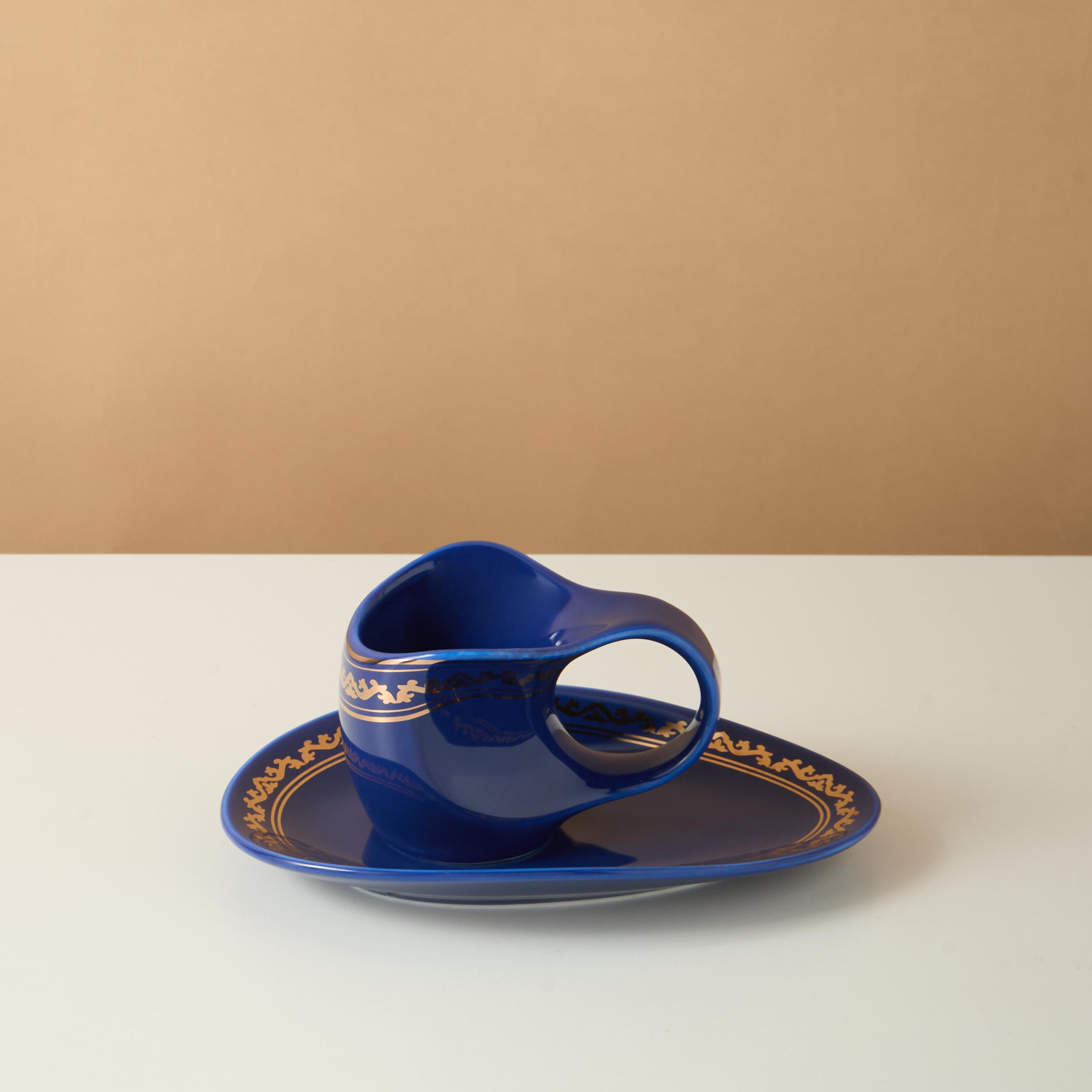Gia Como New Bone China Abstract Cup and Oval Saucer Set - 60 ml-household-dining-teaandcoffee-teaandcoffeesets-image-2