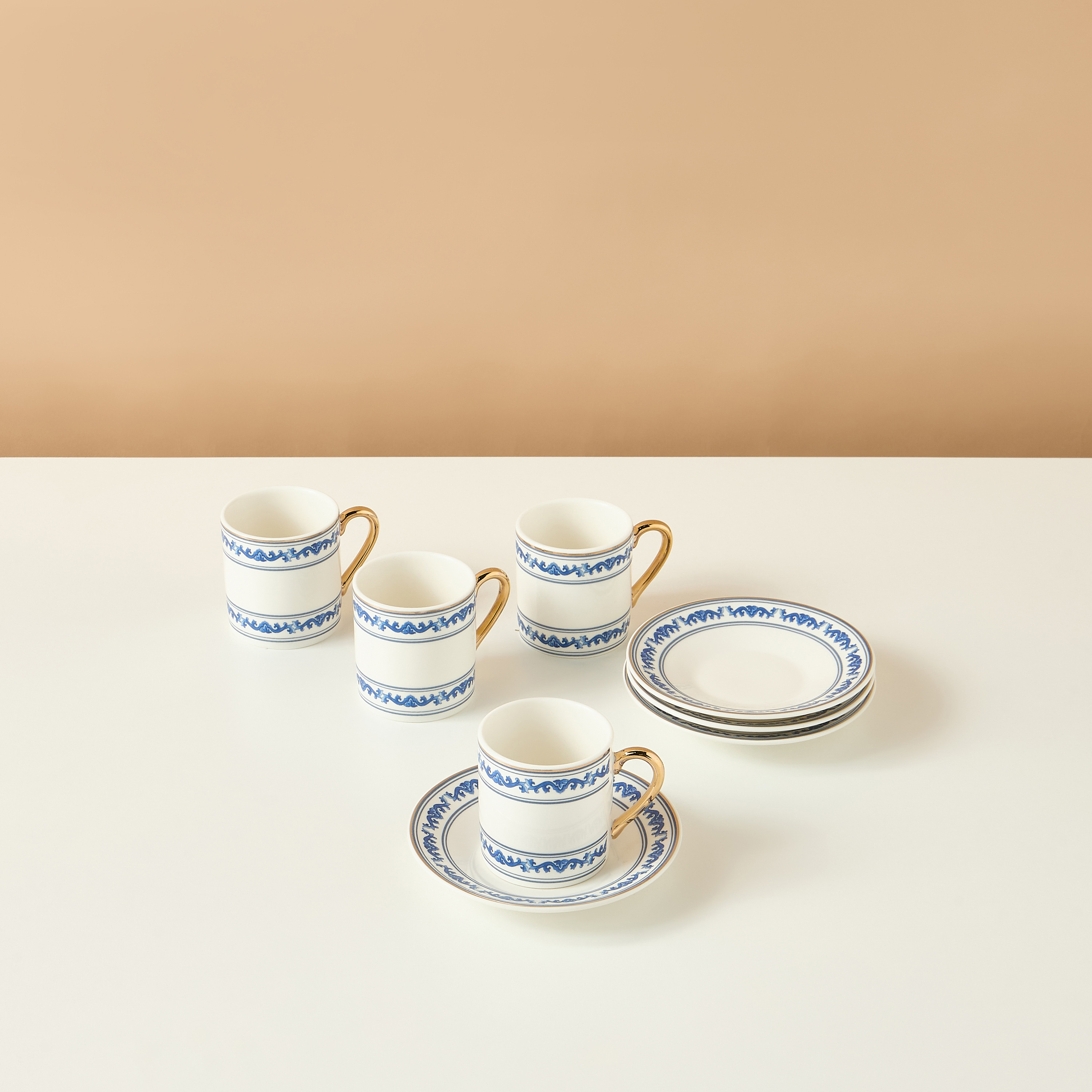 Gia Como 8-Piece New Bone China Espresso Cup and Saucer Set - 80 ml-household-dining-teaandcoffee-teaandcoffeesets-image-3