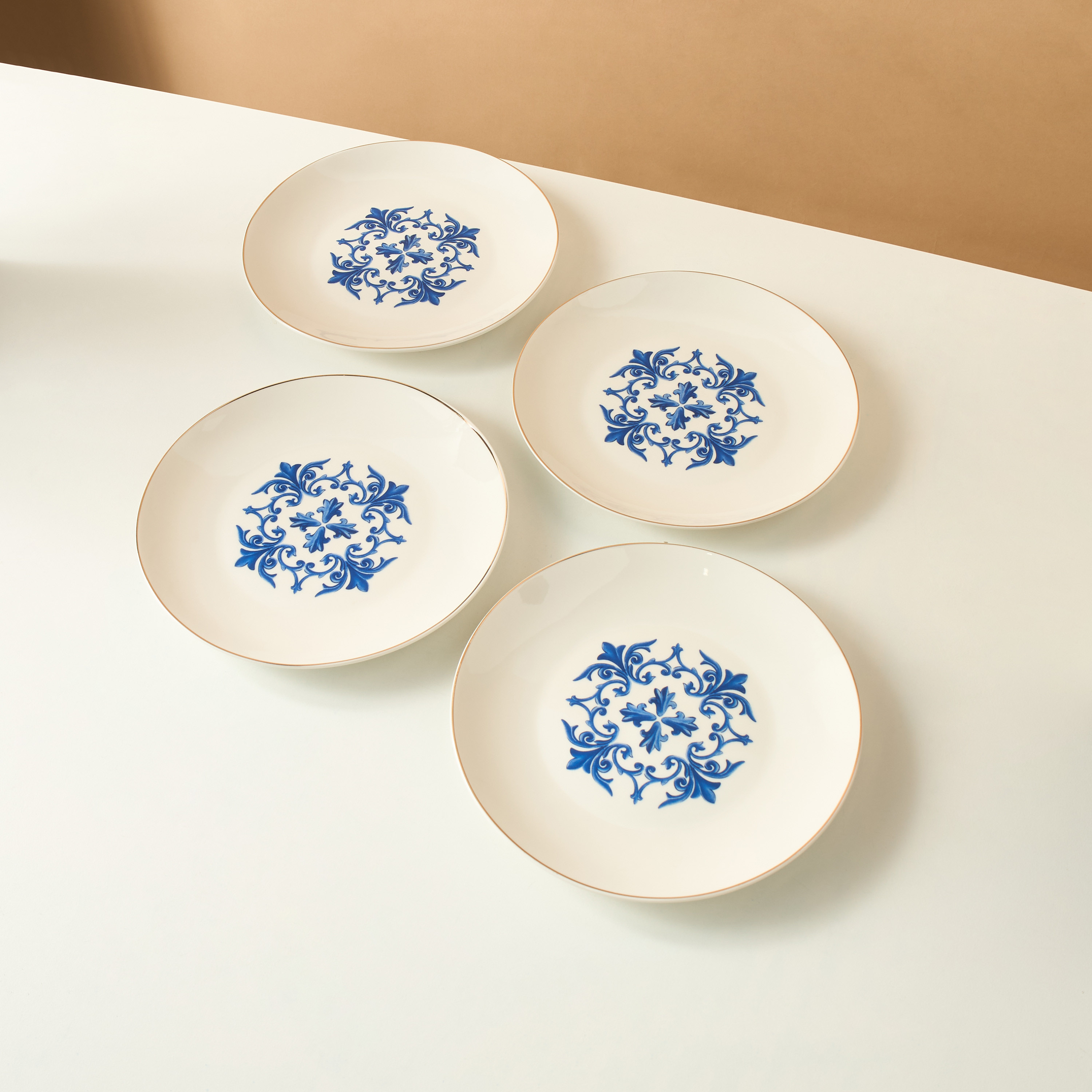 Gia Como 4-Piece Printed New Bone China Quarter Plate Set - 21 cms-household-dining-dinnerware-plates-image-3