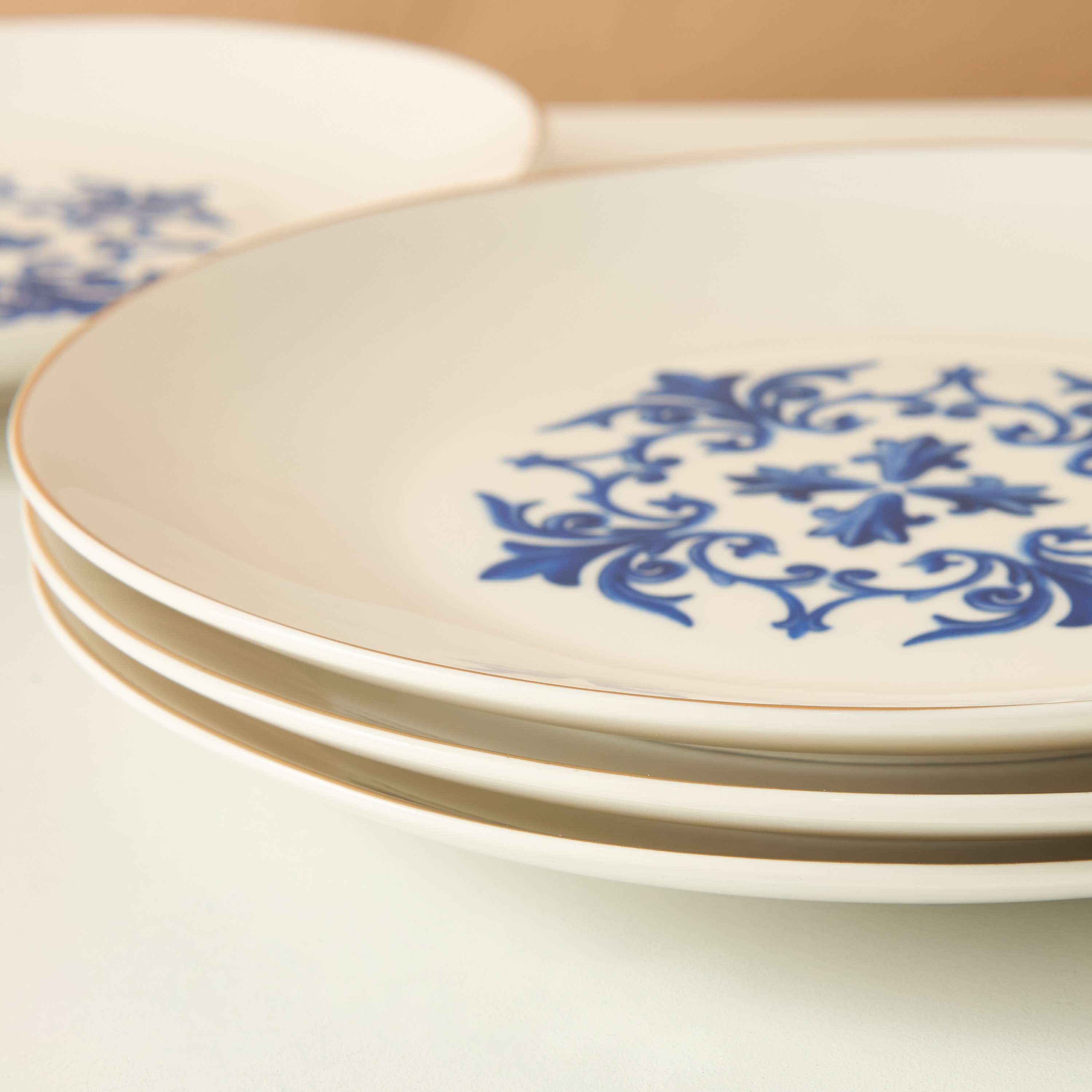 Gia Como 4-Piece Printed New Bone China Quarter Plate Set - 21 cms-household-dining-dinnerware-plates-image-4