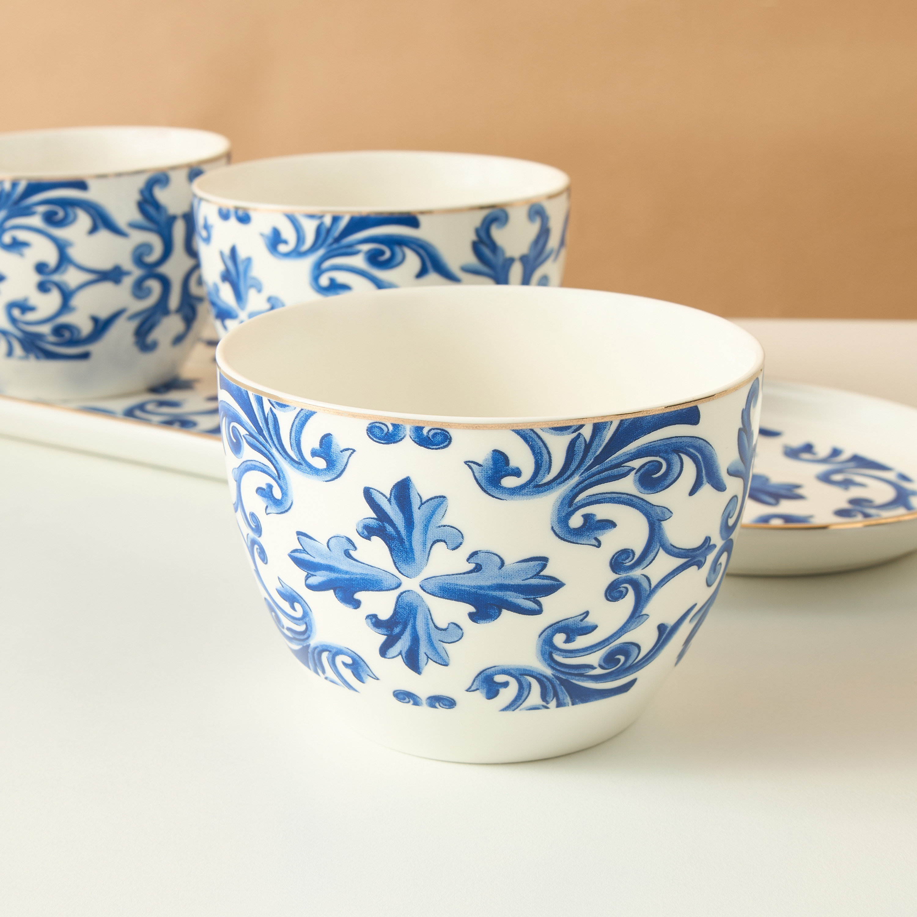 Gia Como 4-Piece New Bone China Tray and Bowl Set-household-dining-dinnerware-bowls-image-4
