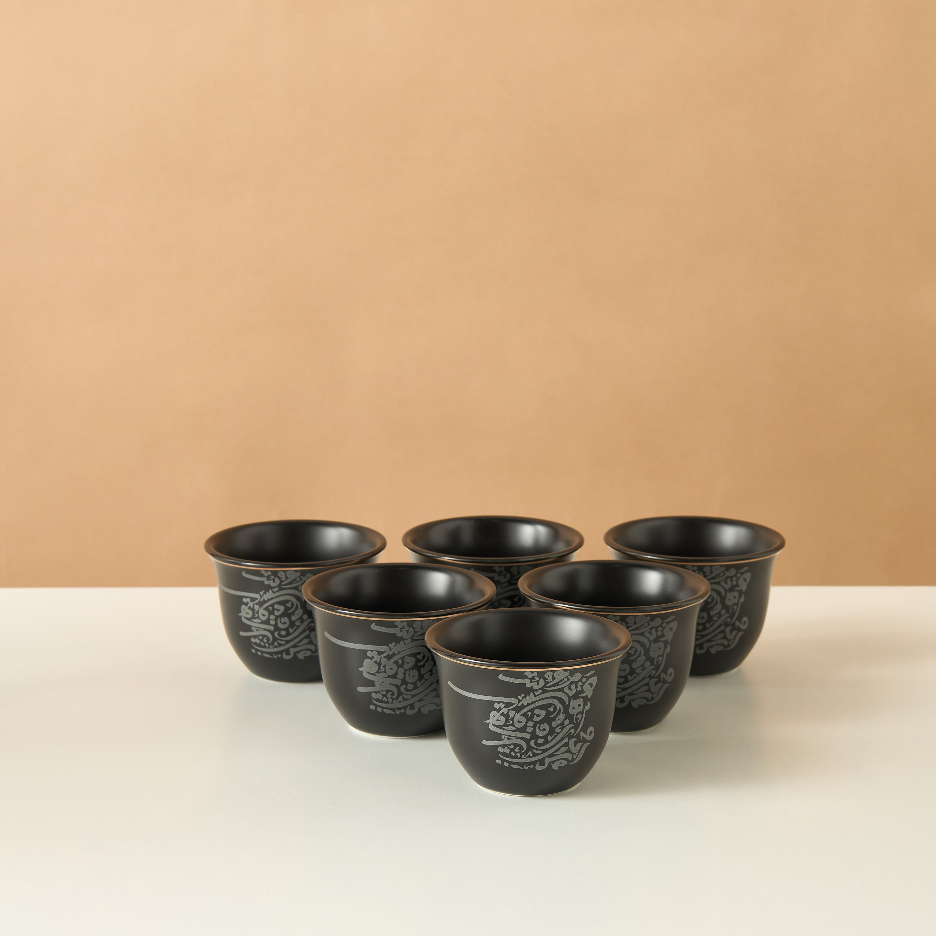 Arabic Calligraphy Print 6-Piece Kahwa Cup Set - 65 ml-household-dining-teaandcoffee-teaandcoffeesets-image-2