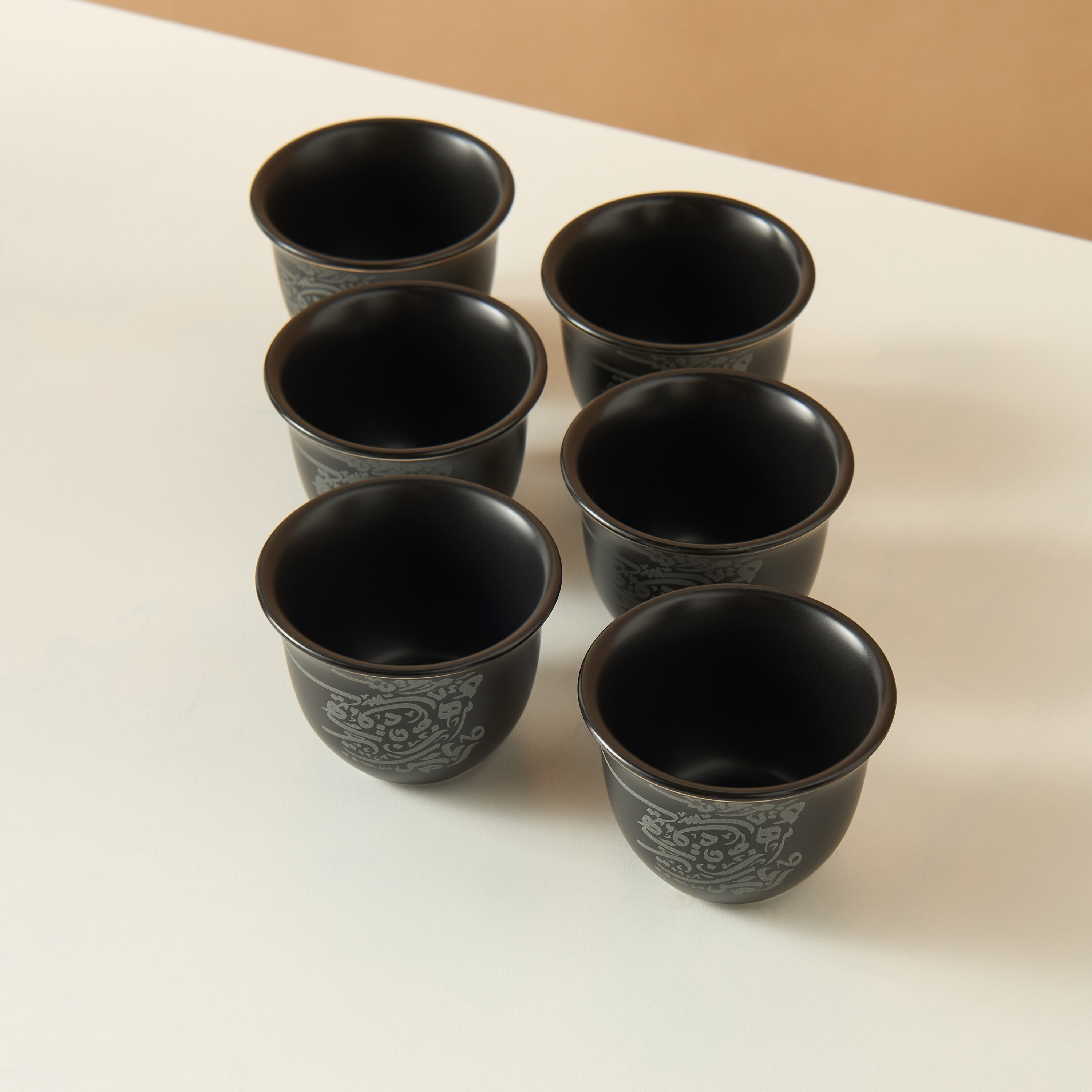 Arabic Calligraphy Print 6-Piece Kahwa Cup Set - 65 ml-household-dining-teaandcoffee-teaandcoffeesets-image-3