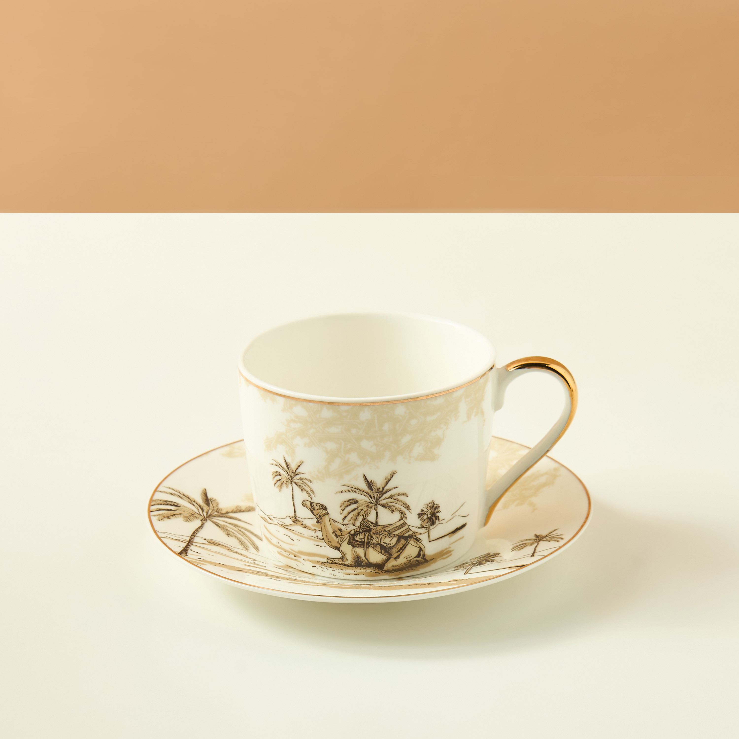 Camel Turkish Coffee Cup and Saucer - Set of 4-household-dining-teaandcoffee-teaandcoffeesets-image-2
