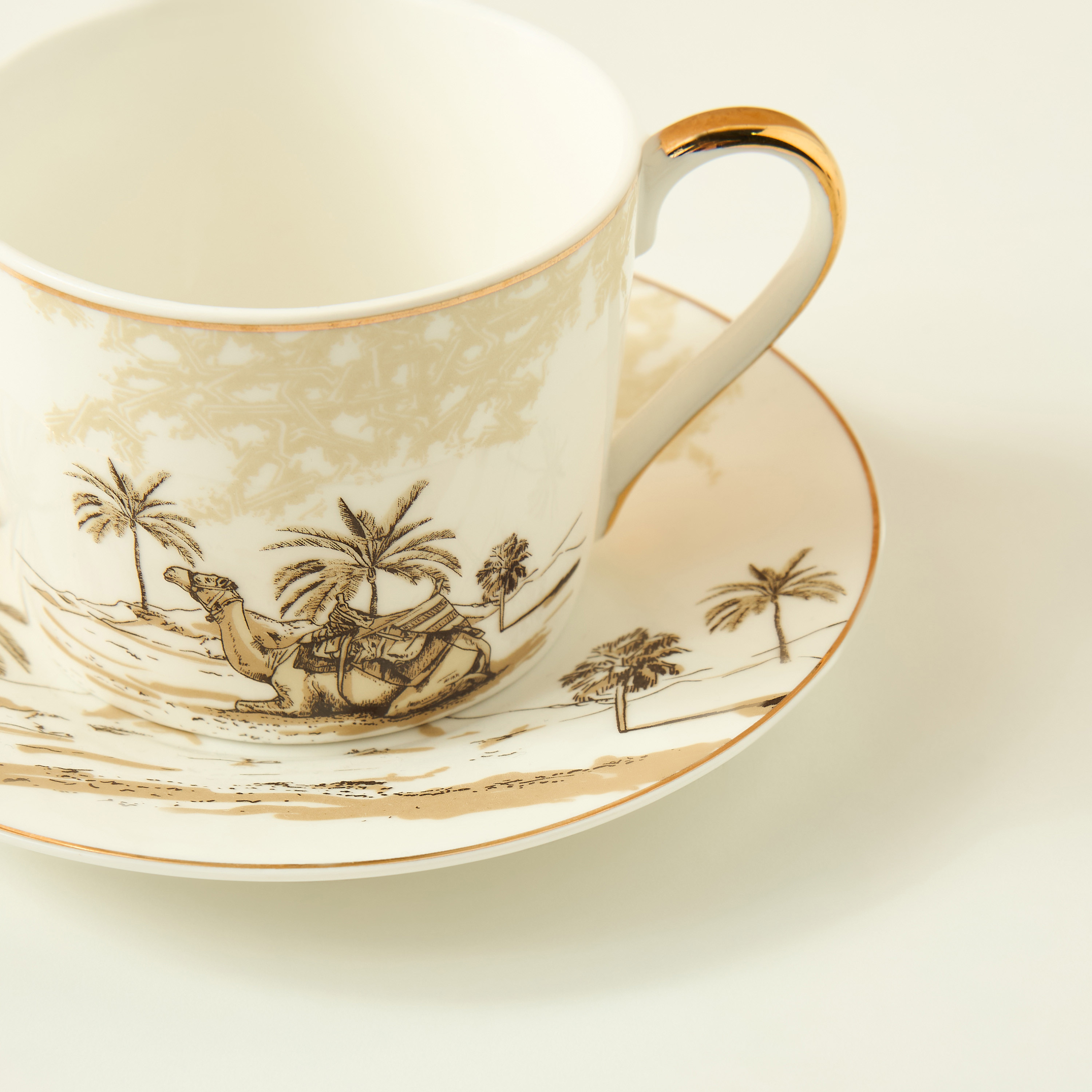 Camel Turkish Coffee Cup and Saucer - Set of 4-household-dining-teaandcoffee-teaandcoffeesets-image-4