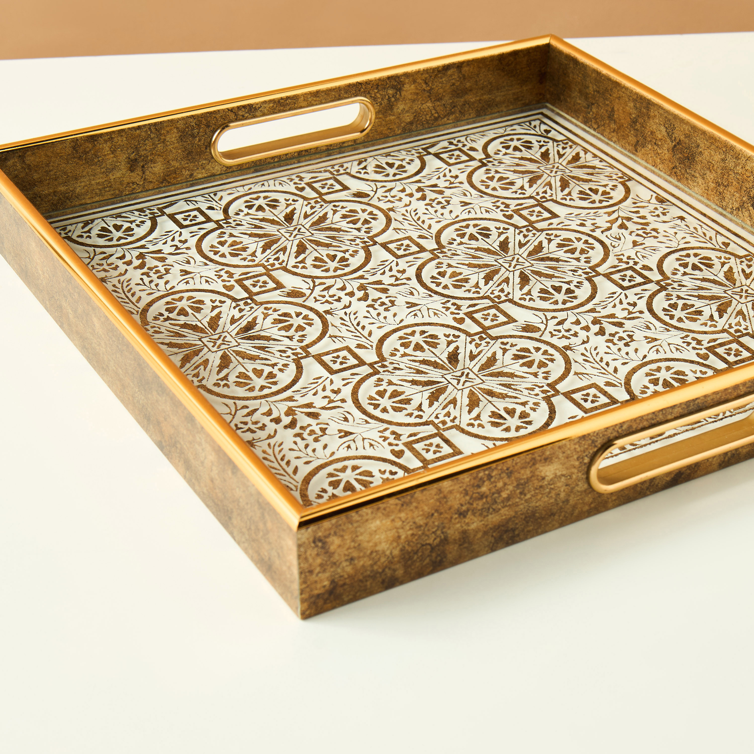 Printed Decorative Tray - 36x36 cms-household-dining-serveware-servingtrays-image-4