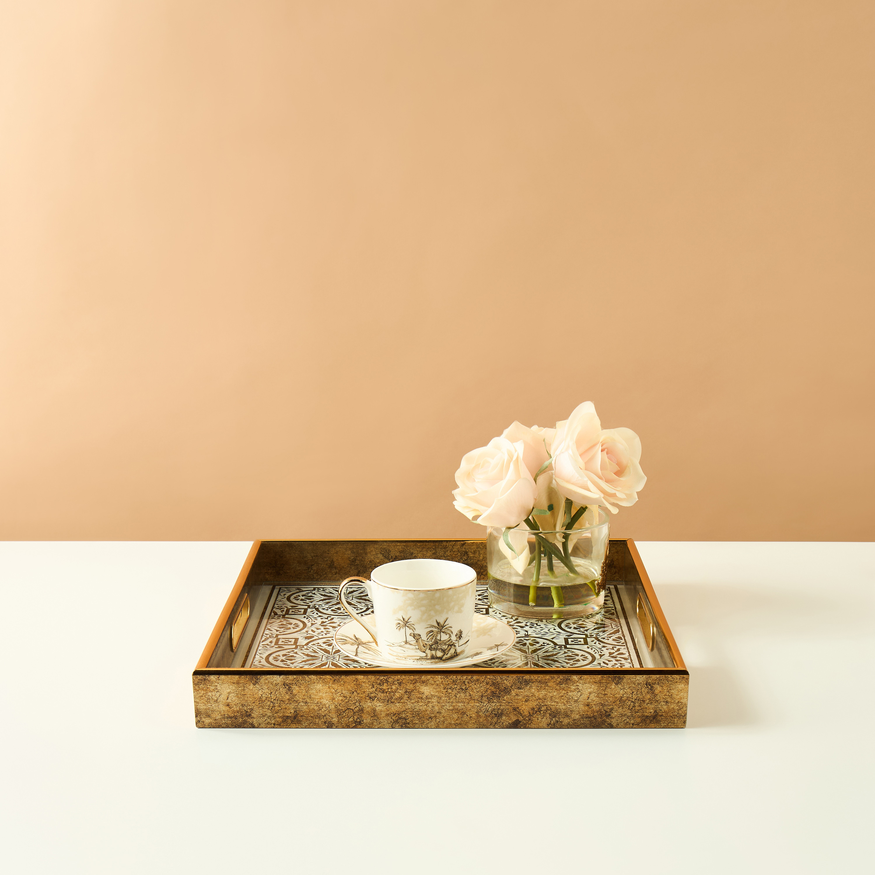 Printed Decorative Tray - 31x31 cms-household-dining-serveware-servingtrays-image-1