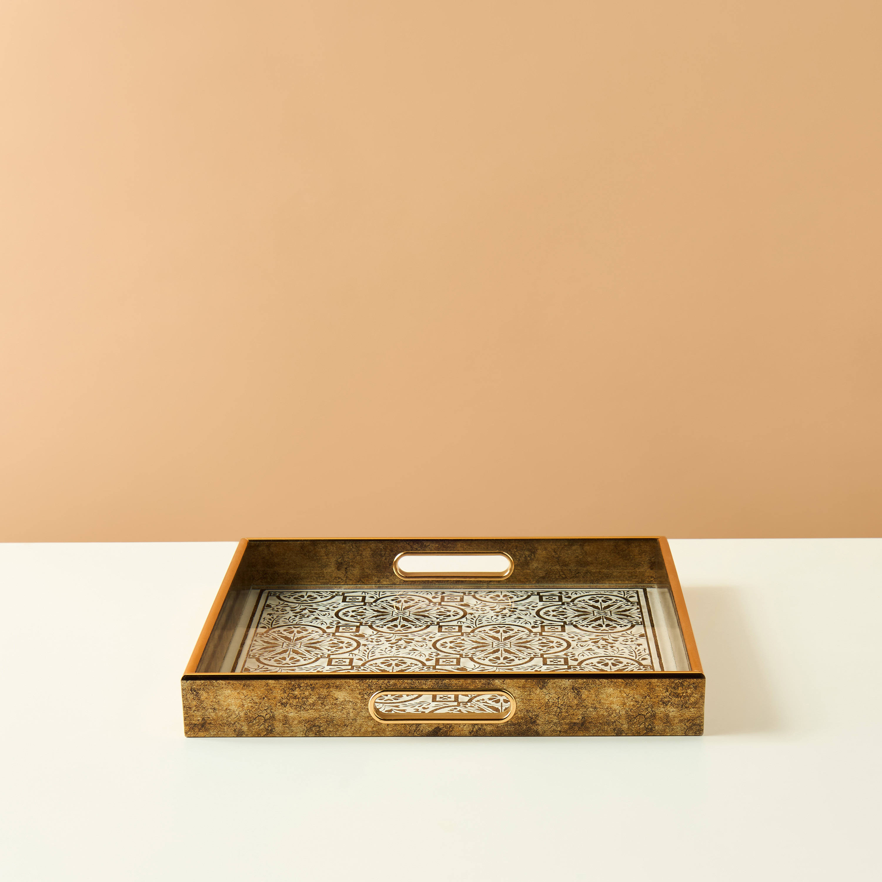 Printed Decorative Tray - 31x31 cms-household-dining-serveware-servingtrays-image-2