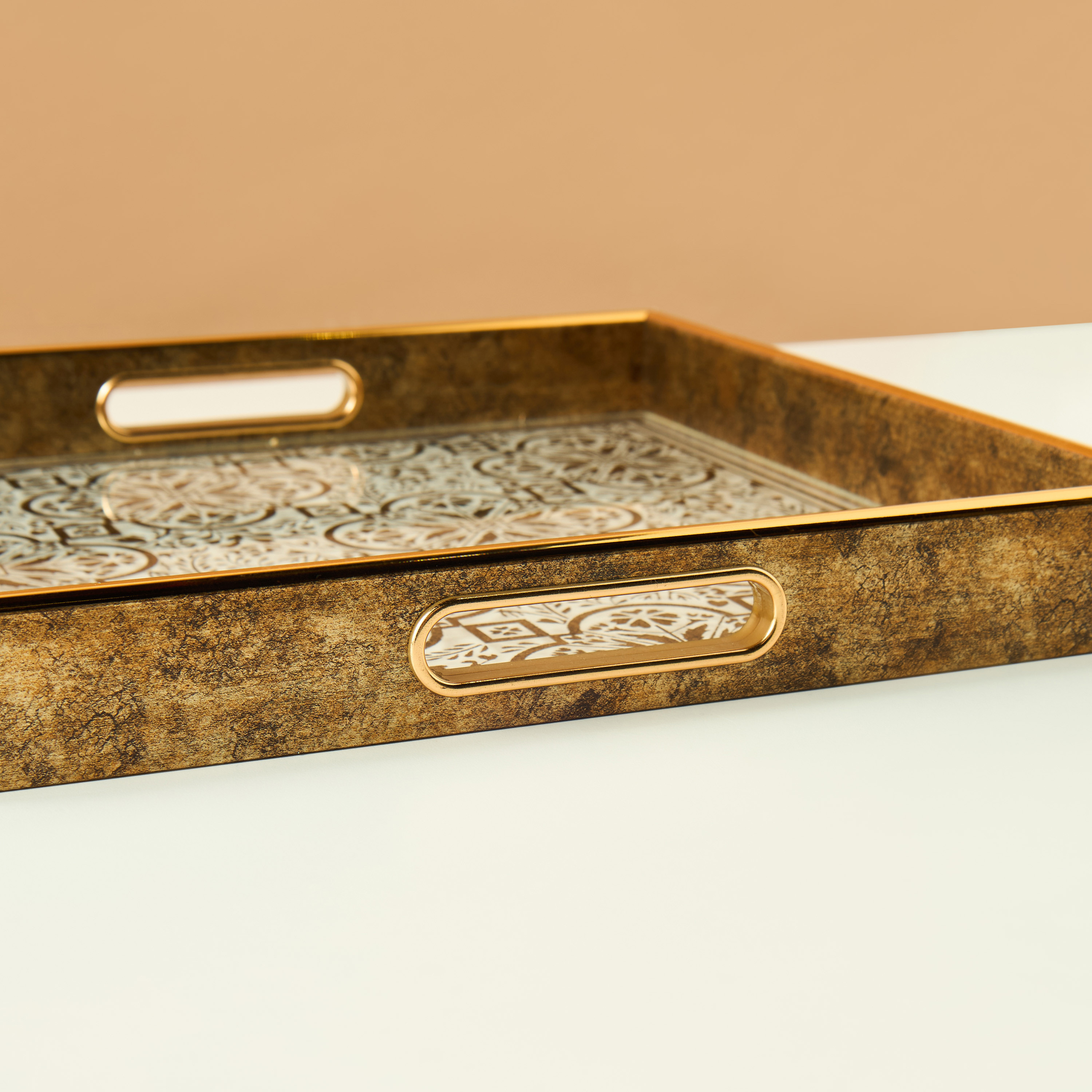 Printed Decorative Tray - 31x31 cms-household-dining-serveware-servingtrays-image-3